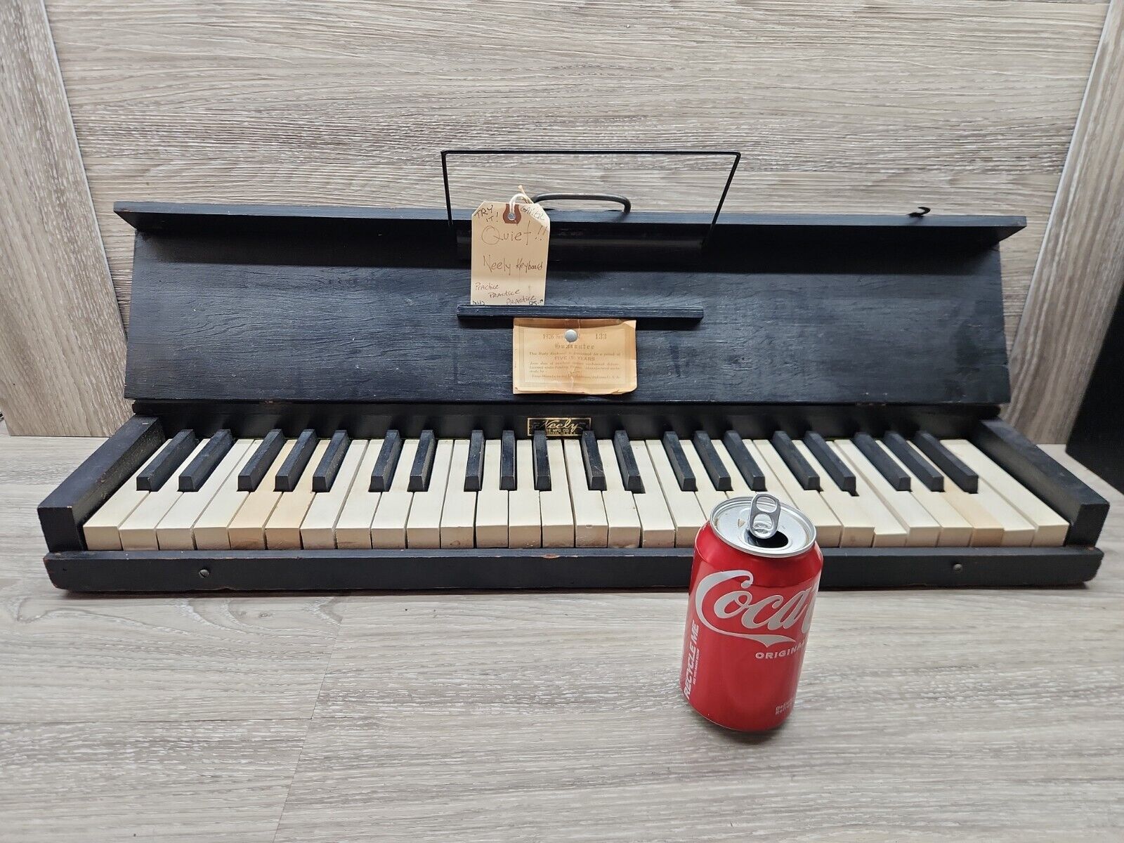1920'S SILENT PRACTICE PIANO KEYBOARD NEELY FORSE MFG CO ANDERSON IND USA