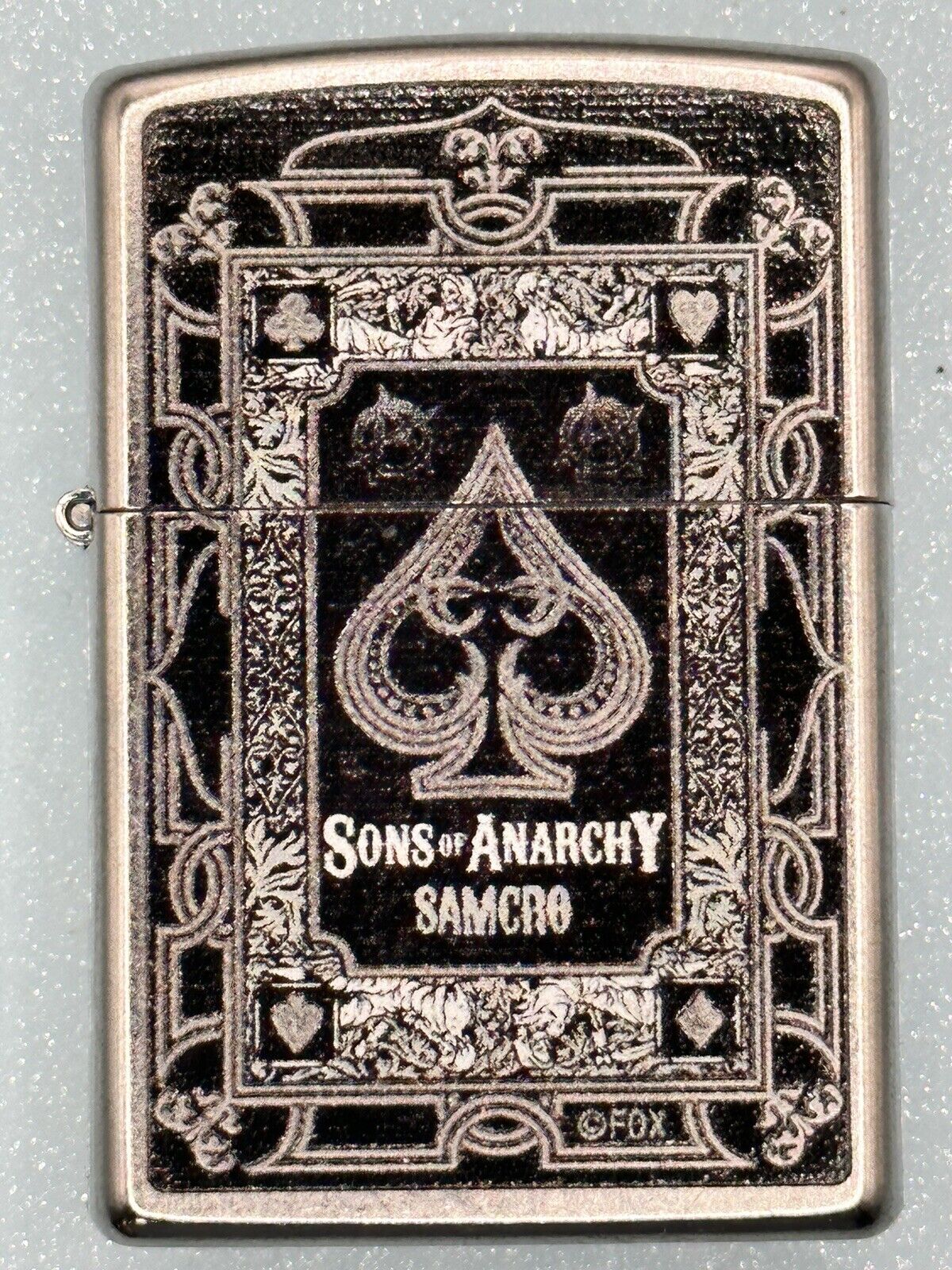 2017 Sons Of Anarchy Samcro Spade Chrome Zippo Lighter NEW Never Struck SOA