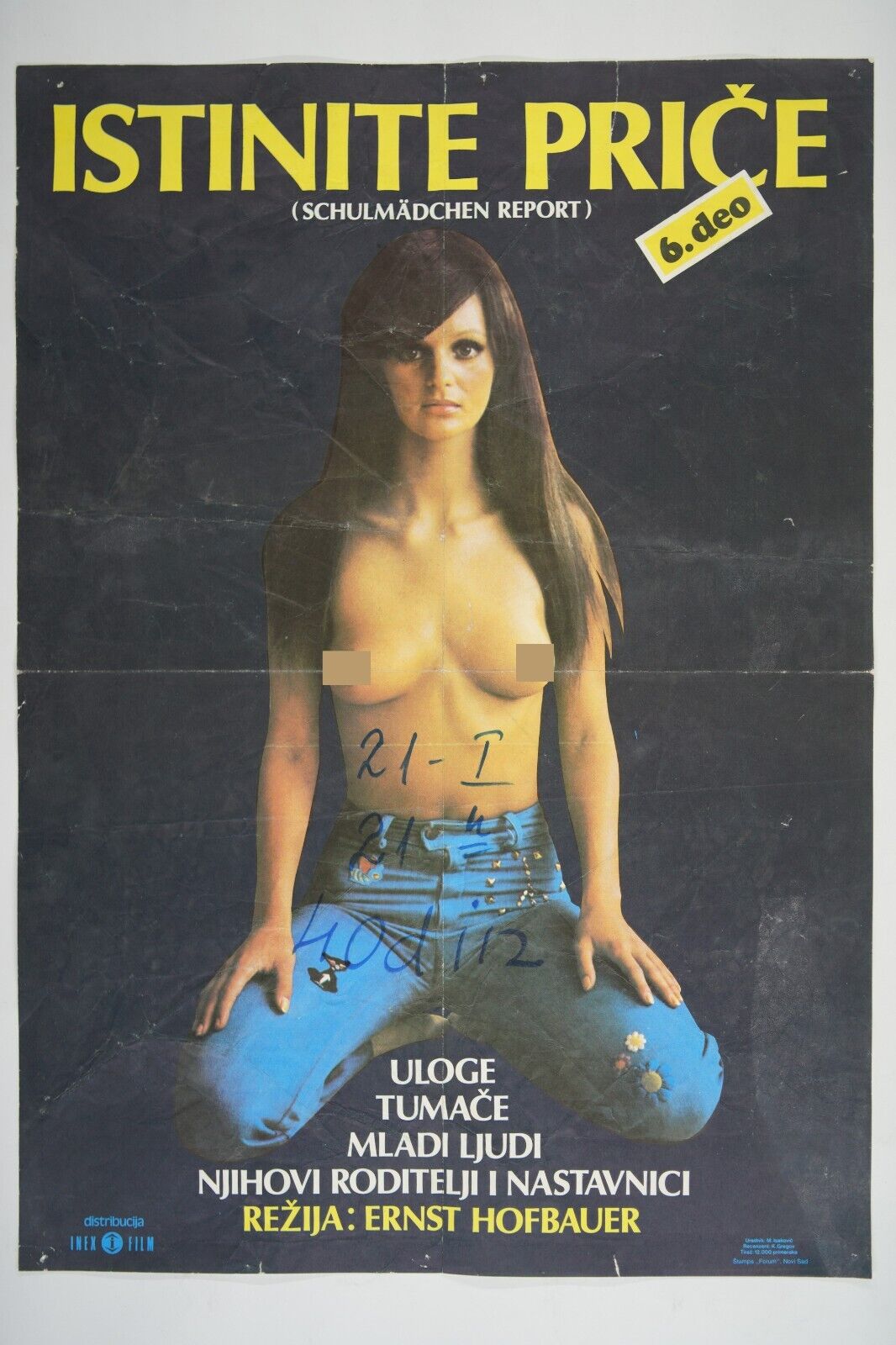 SCHOOL GIRLS SCHULMADCHEN REPORT 6 TEIL Original RARE exYU movie poster 1973