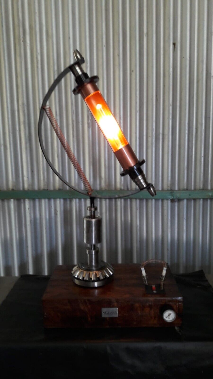 Handcrafted Industrial  Steampunk Style Lamp 