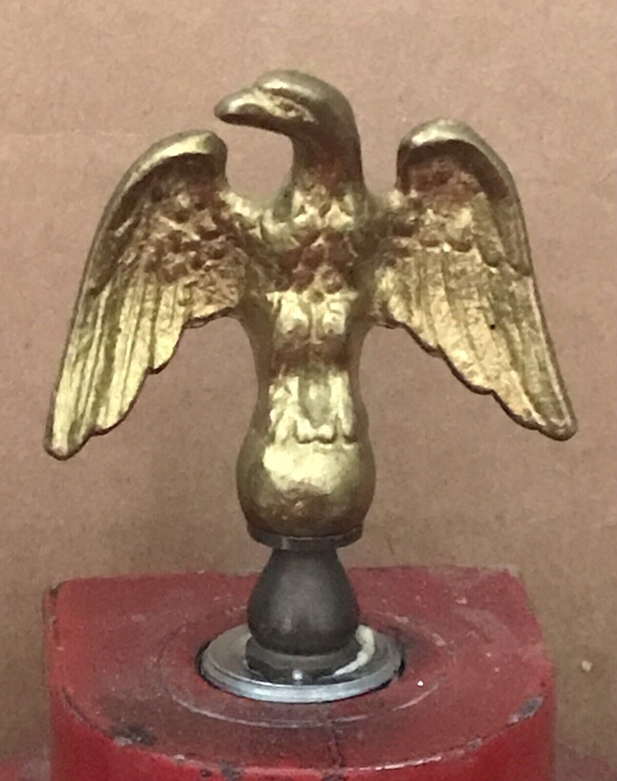 old vintage Finial Brass Metal Eagle Topper Fire Alarm Police Call Box Gamewell