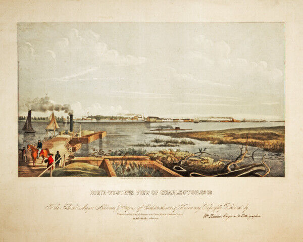 Print: View Of Charleston, South Carolina, circa 1835