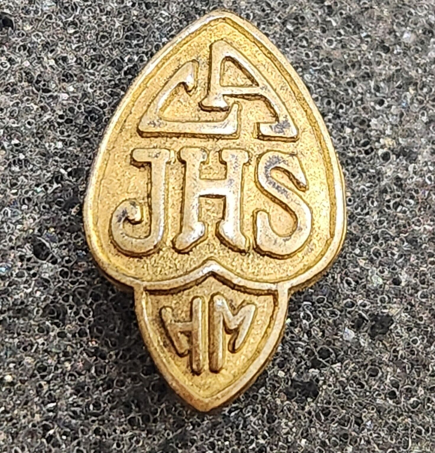 Vintage LA JHS HM Los Angeles Jr High School Lapel Pin Tie Tack Fraternity