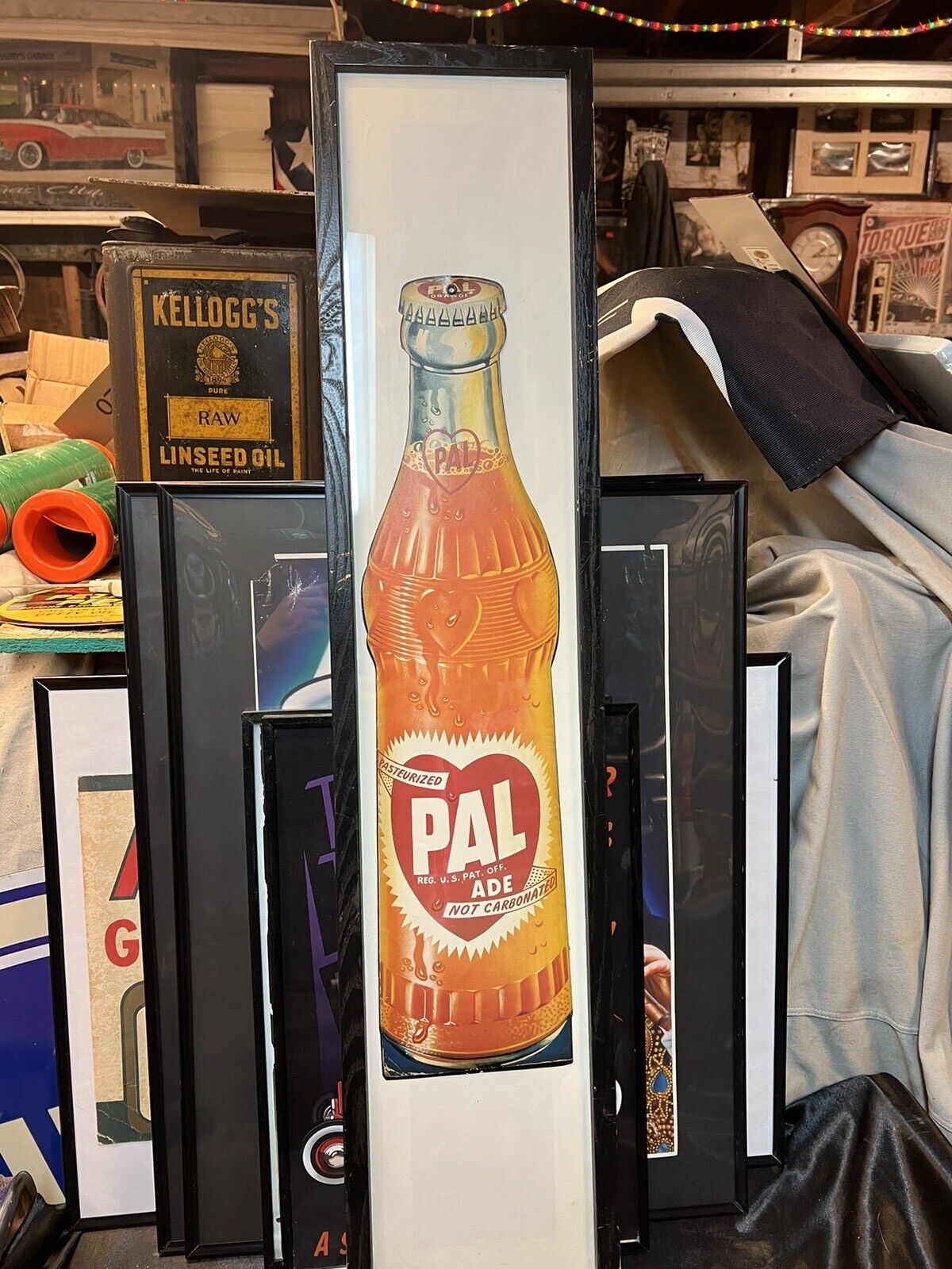 1940s Pal Ade Soda Carboard SIGN Original Advertising  A