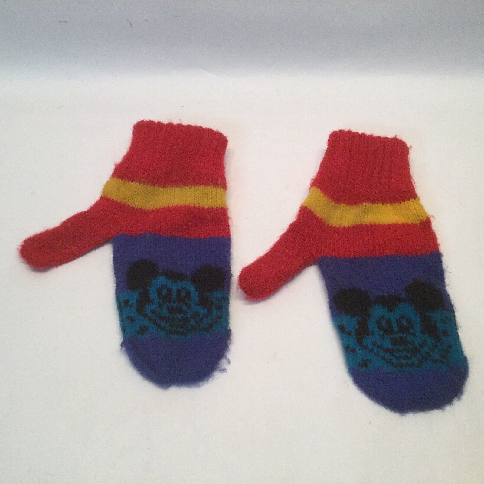 Vintage Disney Mickey Mouse Knit Mittens Mickey’s Stuff For Kids