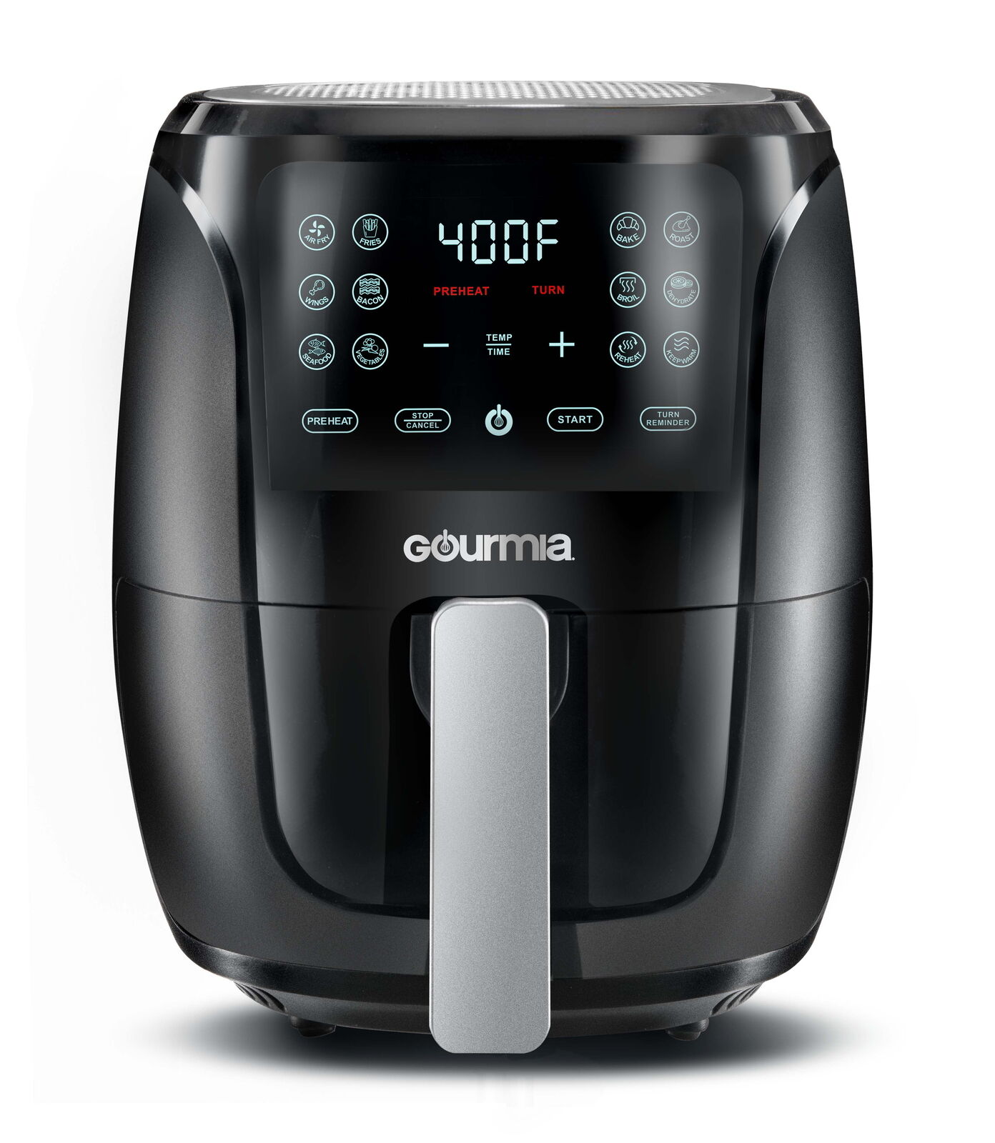 Gourmia 4 Qt Digital Air Fryer with Guided Cooking, Black GAF486, New, 12.5 High
