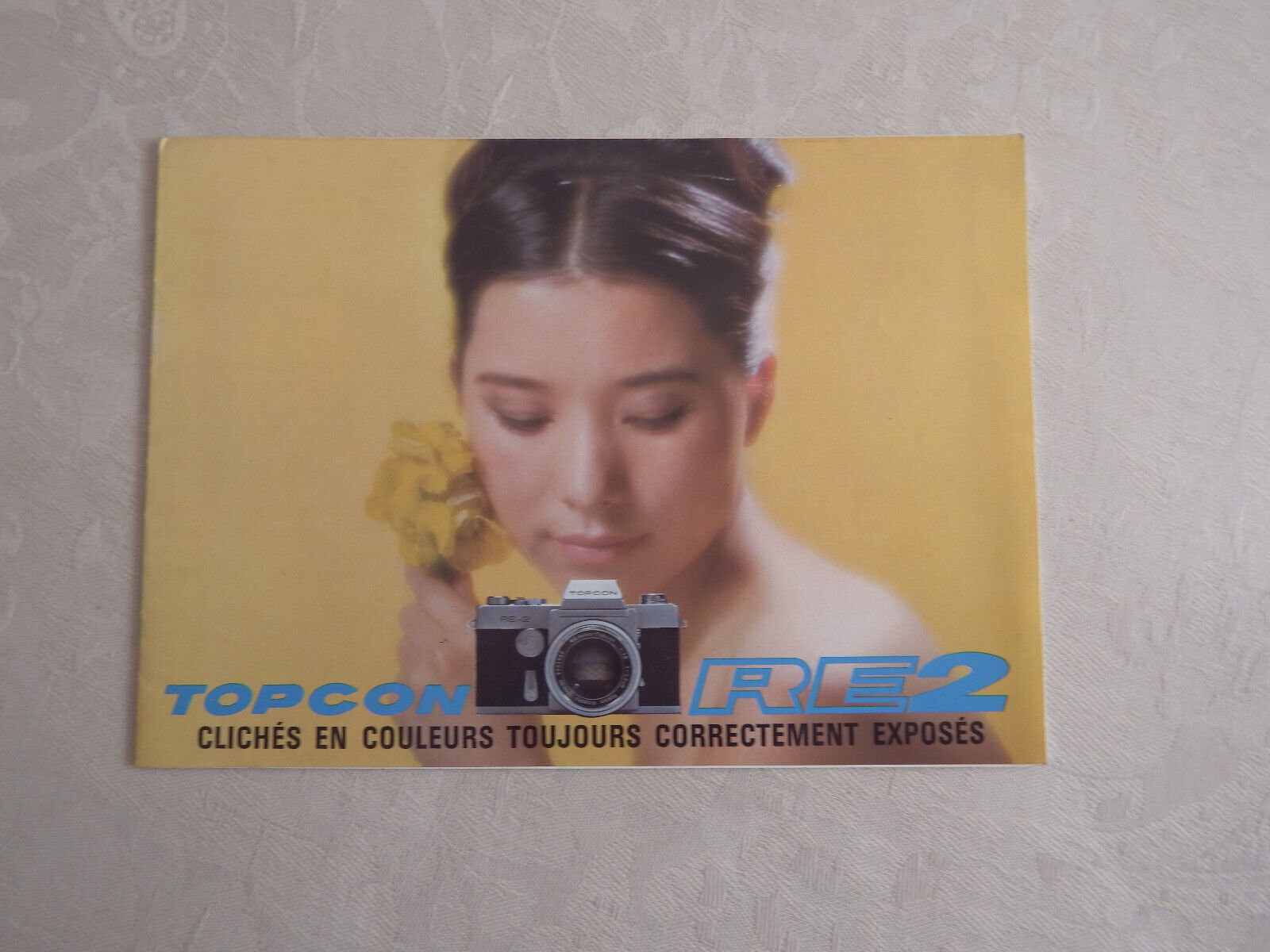 Antique TOPCON RE2 Camera Advertising Brochure