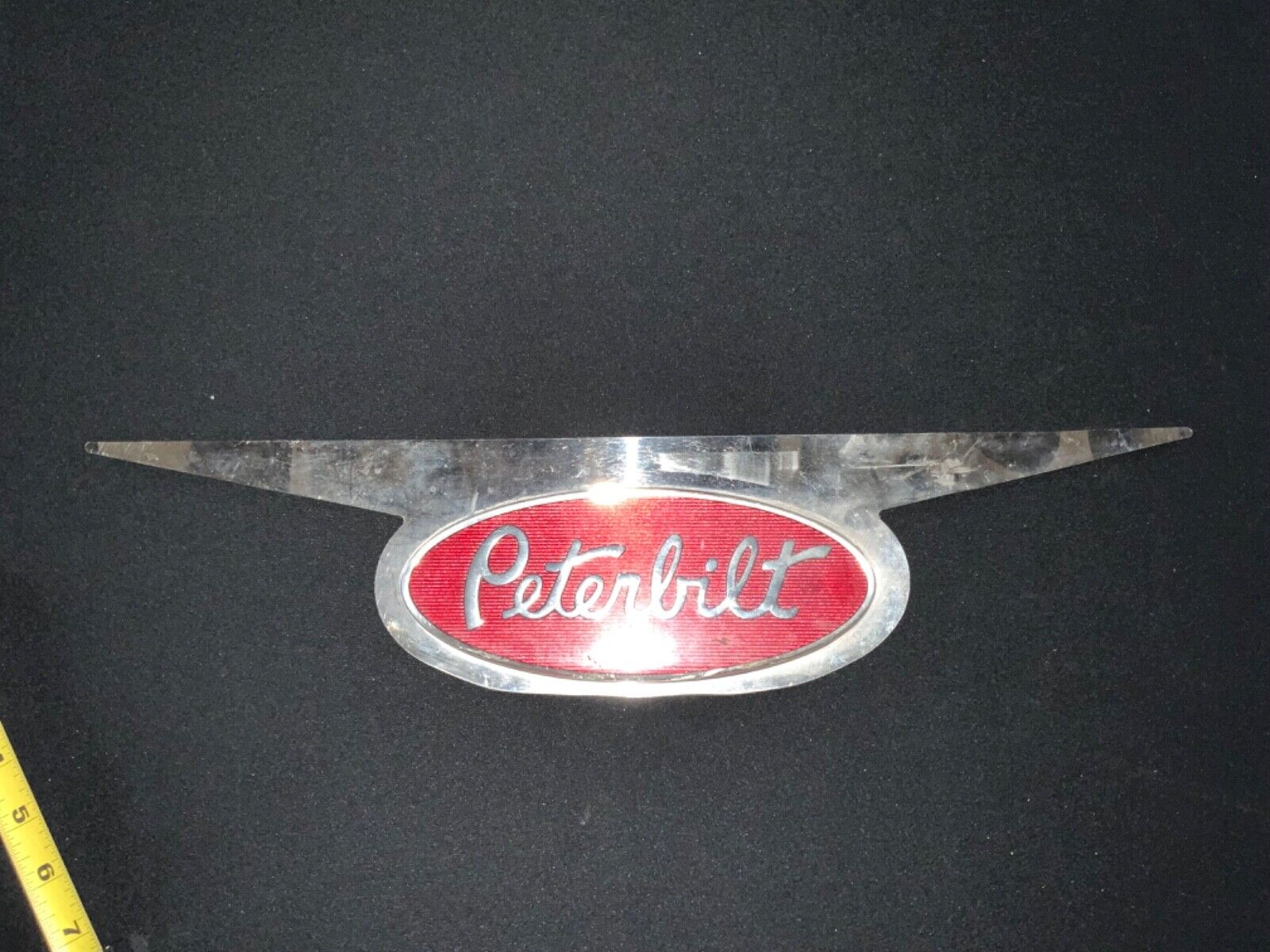 Vintage Peterbilt Semi Truck  Emblem nameplate, badge, original and authentic 