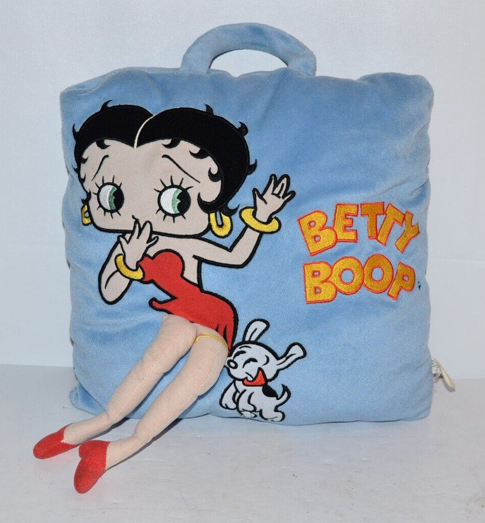 Vtg Betty Boop 3D Pillow Green Eyes Embroidered w/ Pudgy Puppy Dog Kelly Toy