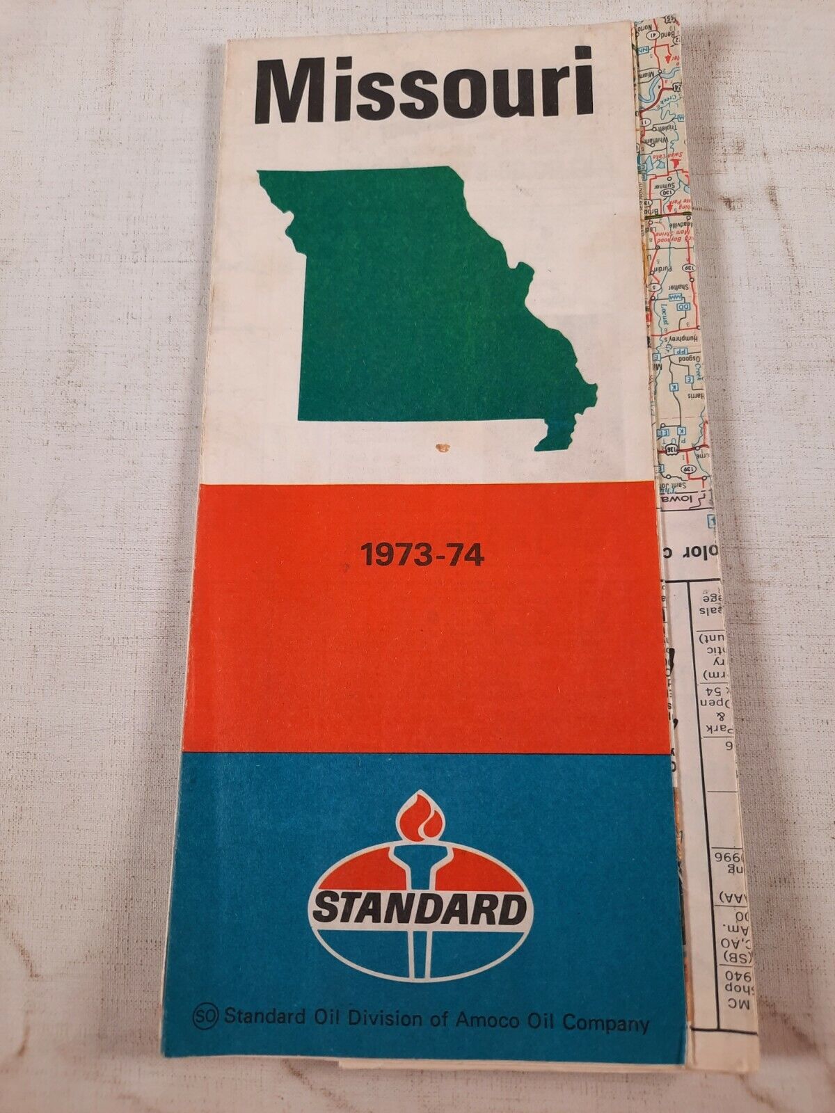 Vintage 1973 1974 road map of Missouri  road map standard oil