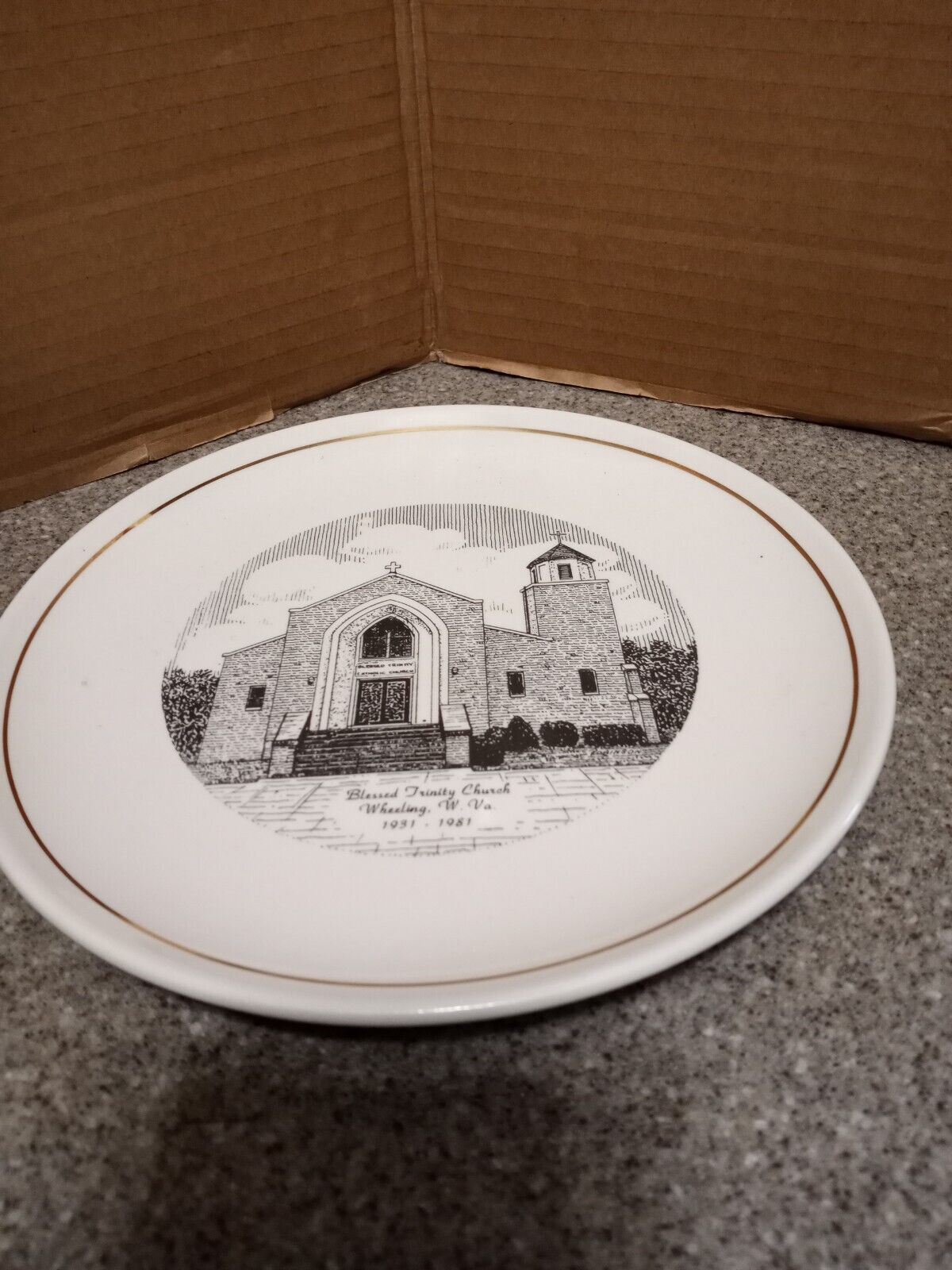 Blessed Trinity Church, Wheeling, WV 1931-1981 collector plate
