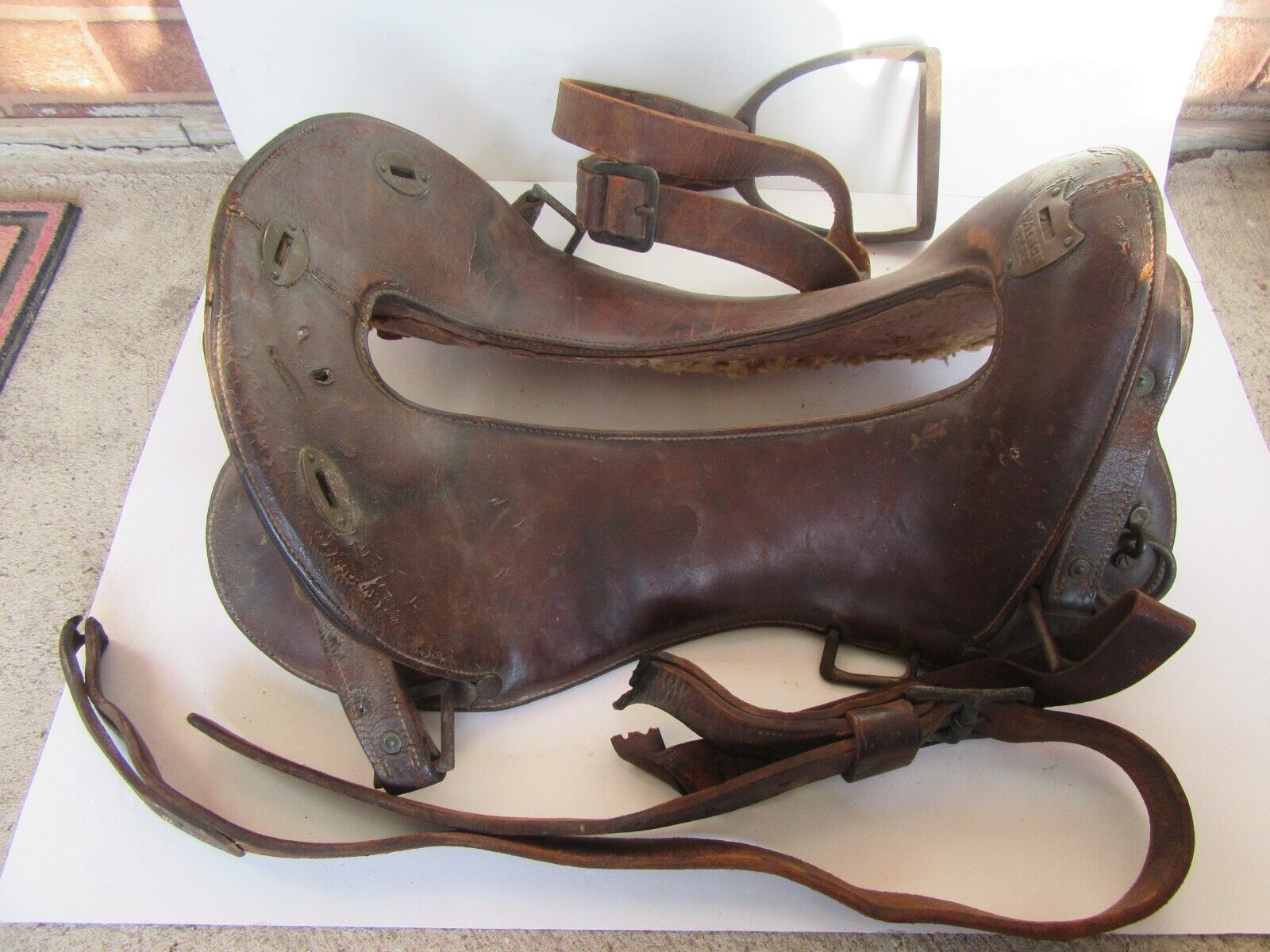 Antique WWI Cavalry McClellan Model 1904 Horse Saddle