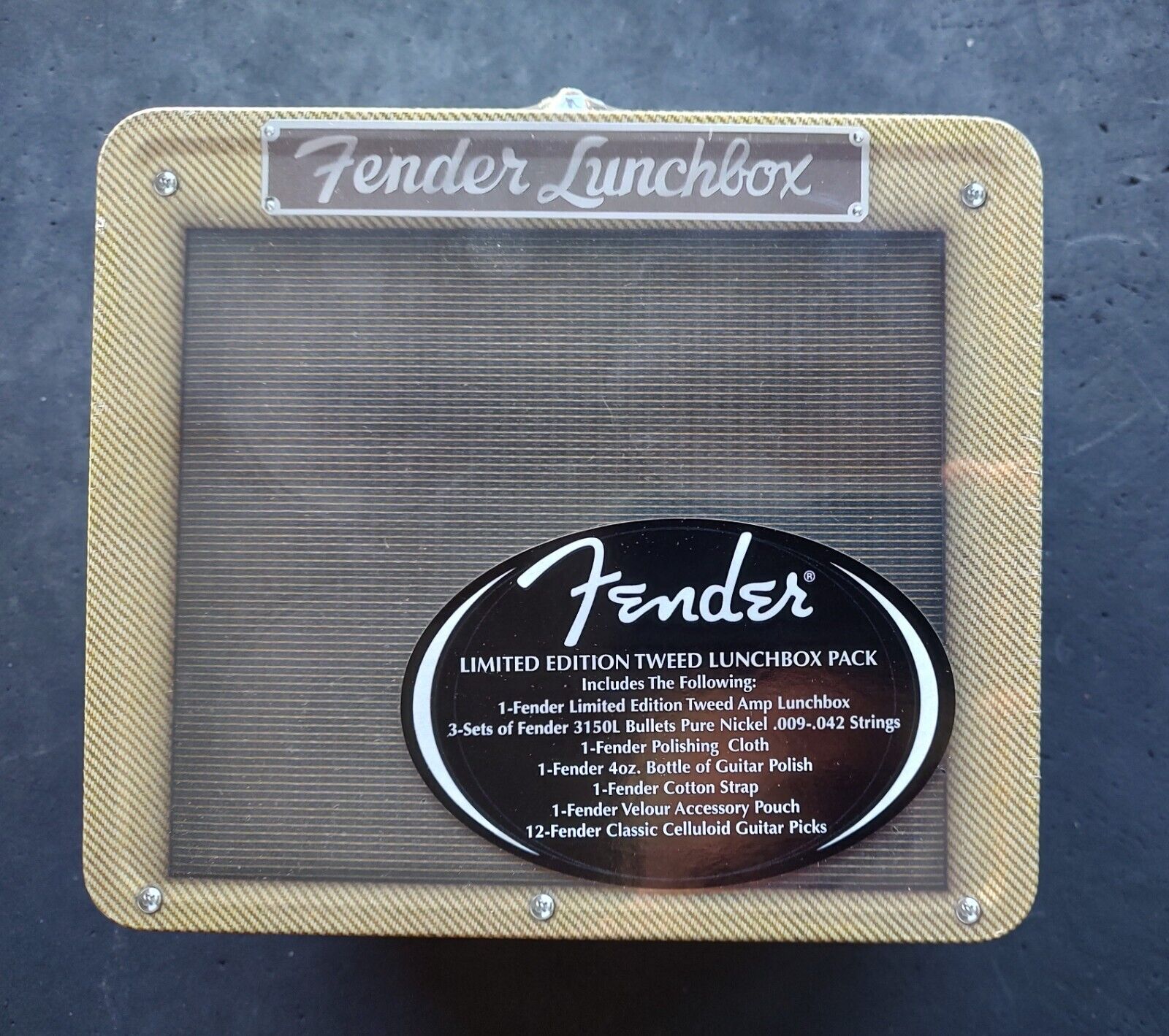 Limited Edition 2000 Fender Tweed Lunchbox Pack unopened original sealed xtras