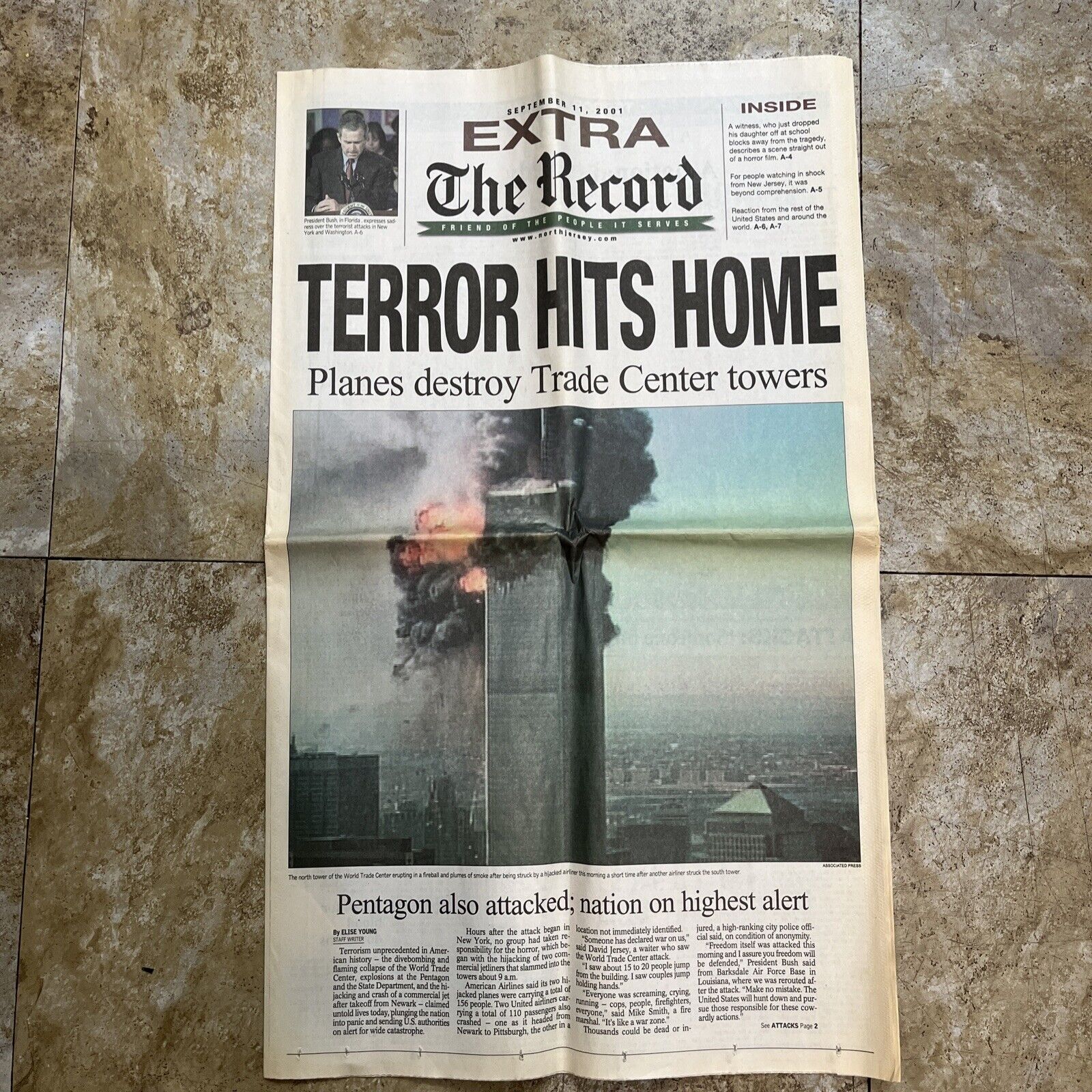 The Record September 11, 2001 9/11. Northern New Jersey