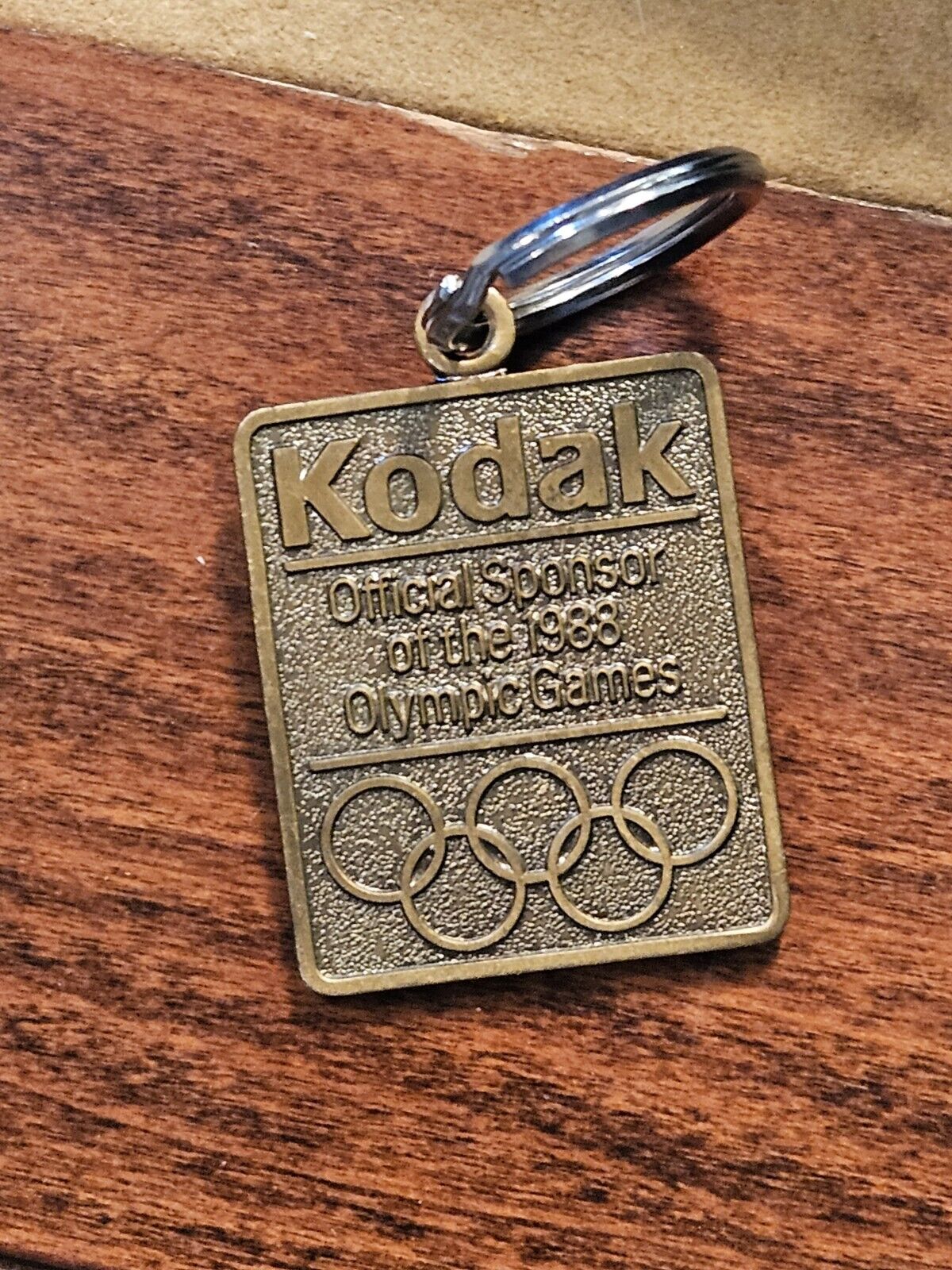 Vintage Kodak Official Sponsor Of The 1988 Olympics Keychain Brass