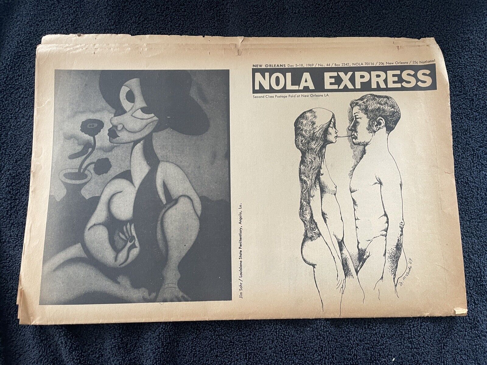 1969 NOLA EXPRESS #44 Dec. 5-18 Underground Newspaper NEW ORLEANS Hippie