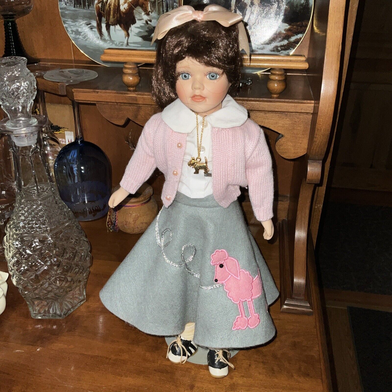 Vintage Bobby Sack Hop Doll With A Stand