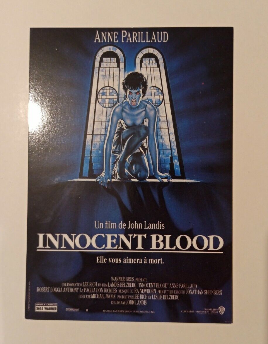carte postale cinéma film INNOCENT BLOOD Anne Parillaud