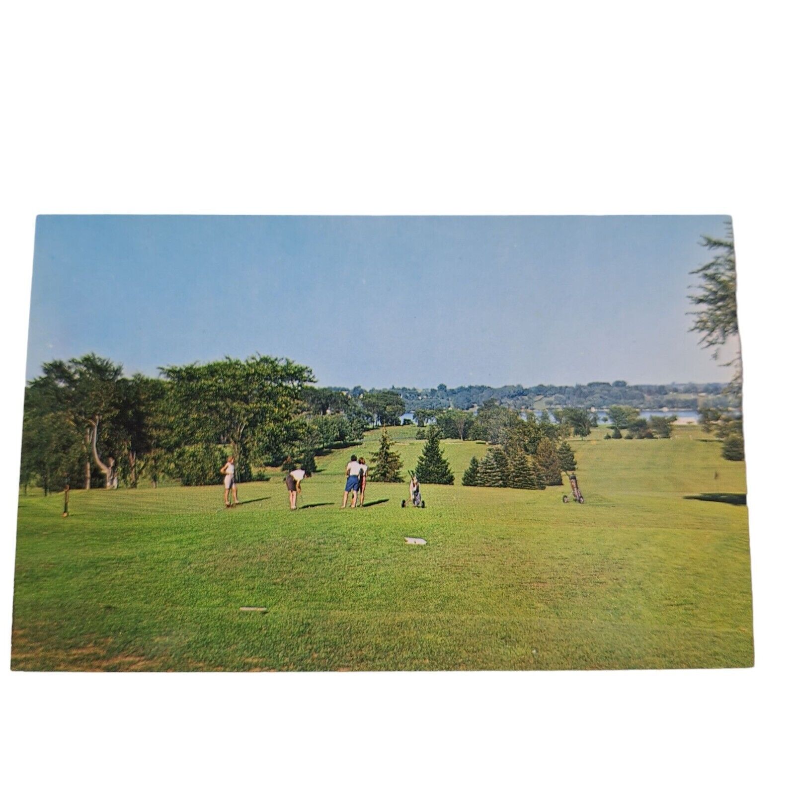 Postcard Golfing At Skaneateles Country Club Skaneateles NY Chrome Unposted
