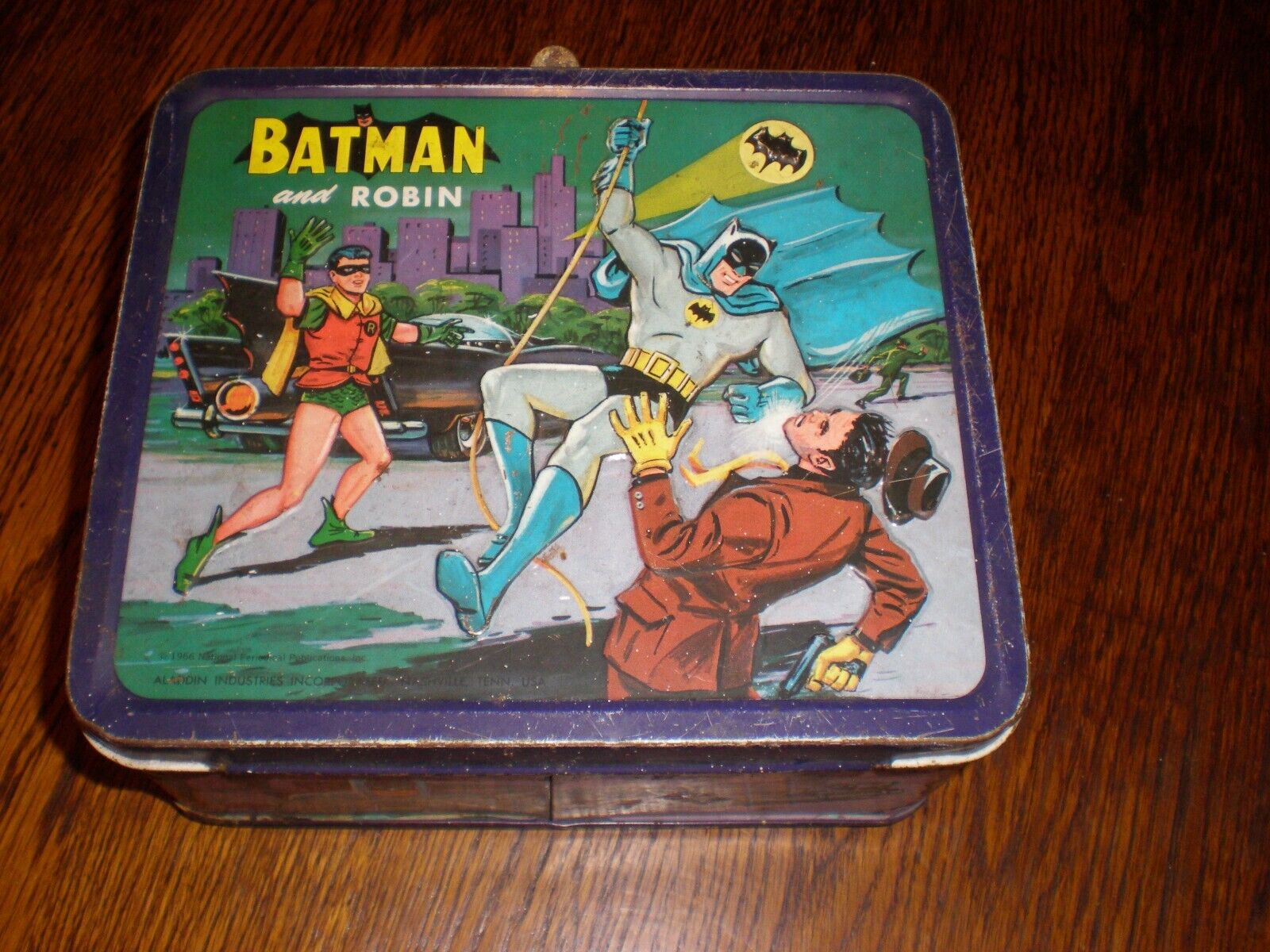 Batman And Robin  METAL LUNCH BOX 1966 ALADDIN