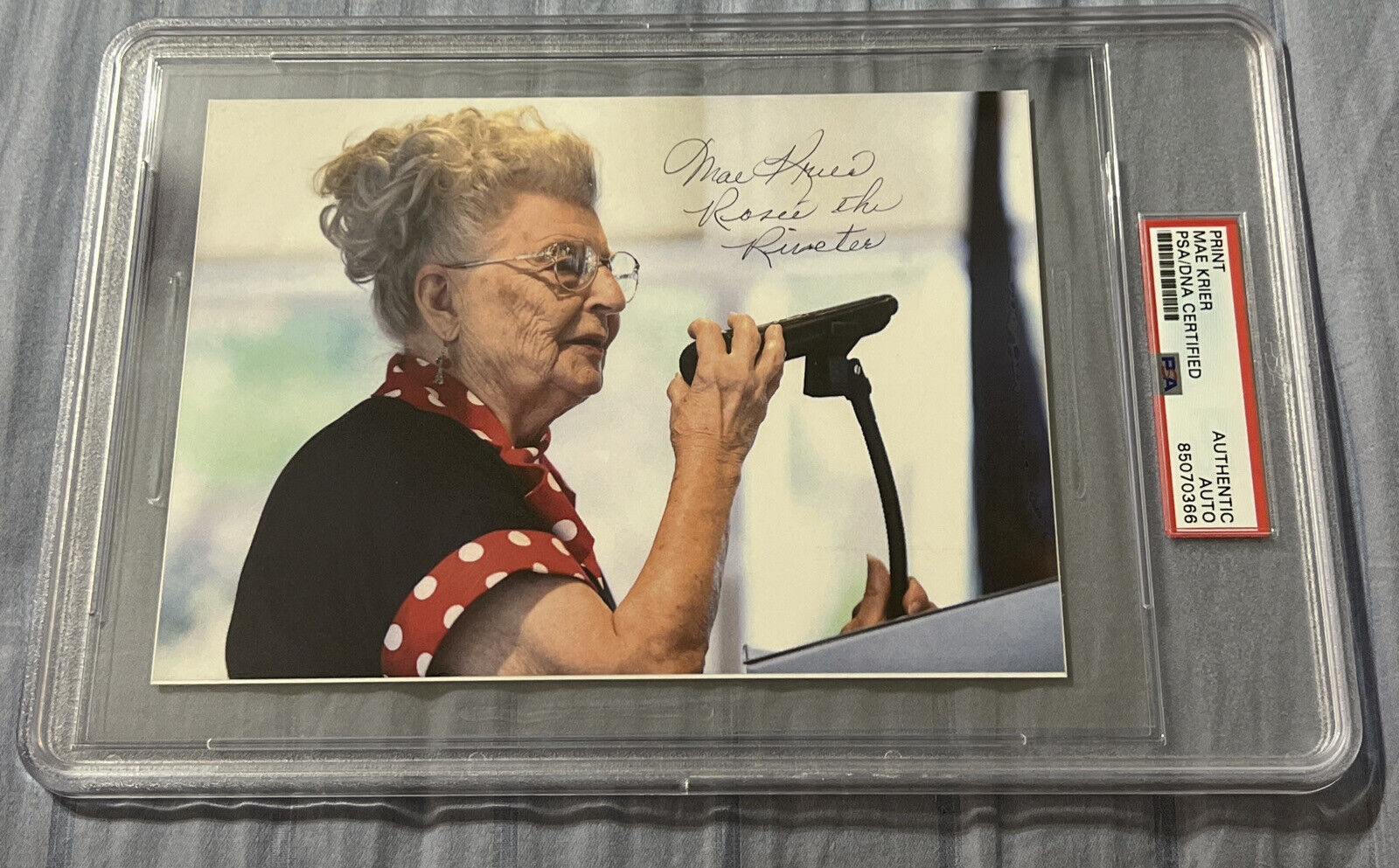 Rosie Mae Krier Autograph Rosie the Riveter  PSA/DNA Authenticated Signed Photo