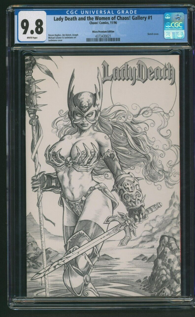 Lady Death and the Women of Chaos Gallery #1 Micro Premium Sketch CGC 9.8