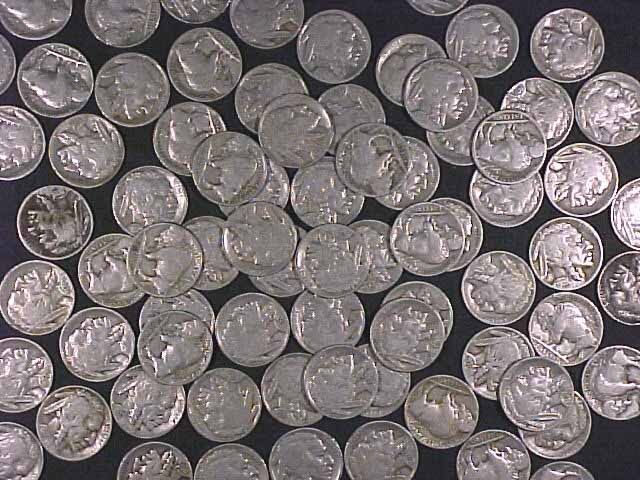 LOOK 100 BUFFALO NICKELS FOR YOUR SLOT MACHINE