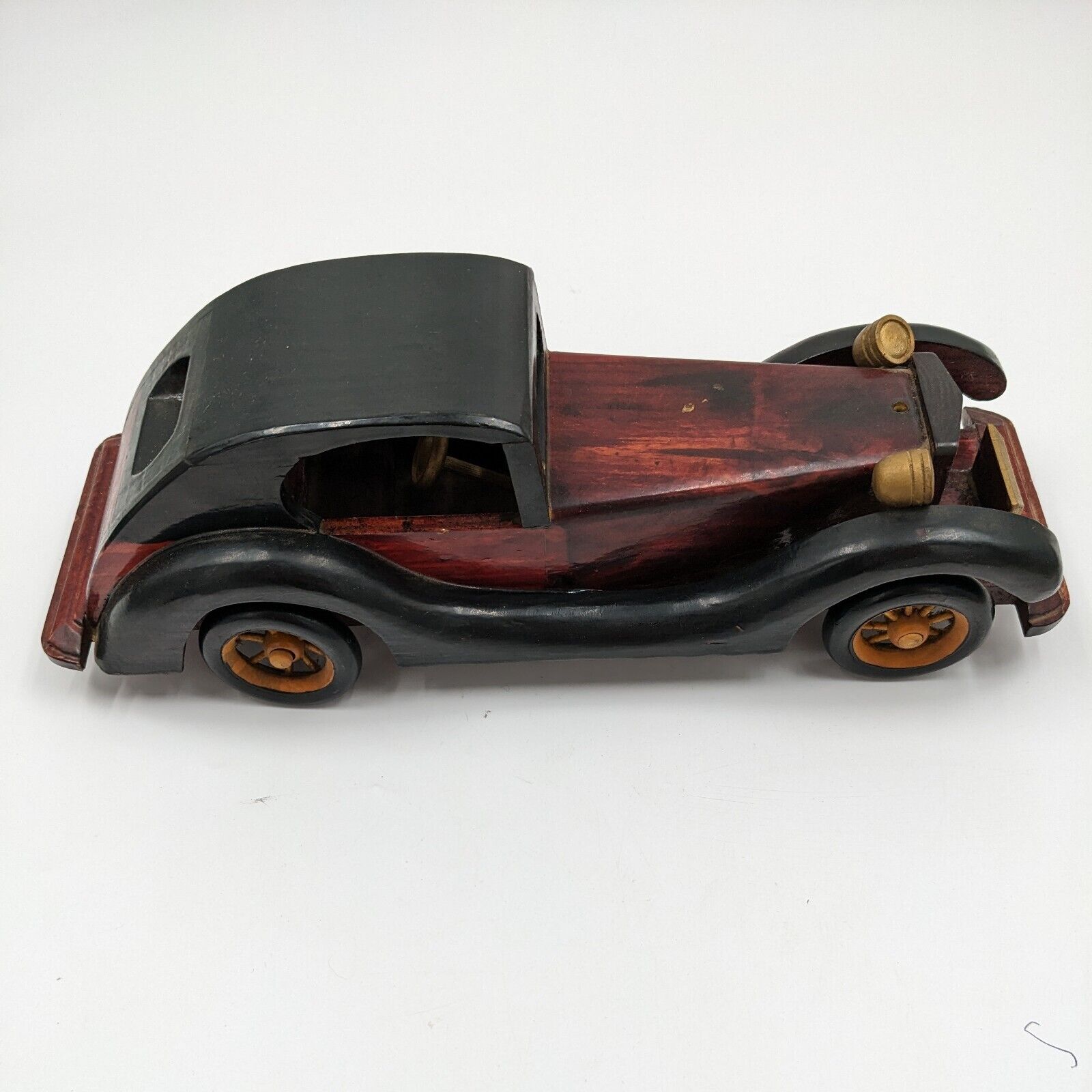 Vintage All Wood Classic Antique 1930s Car Model Display Collectible Vehicle