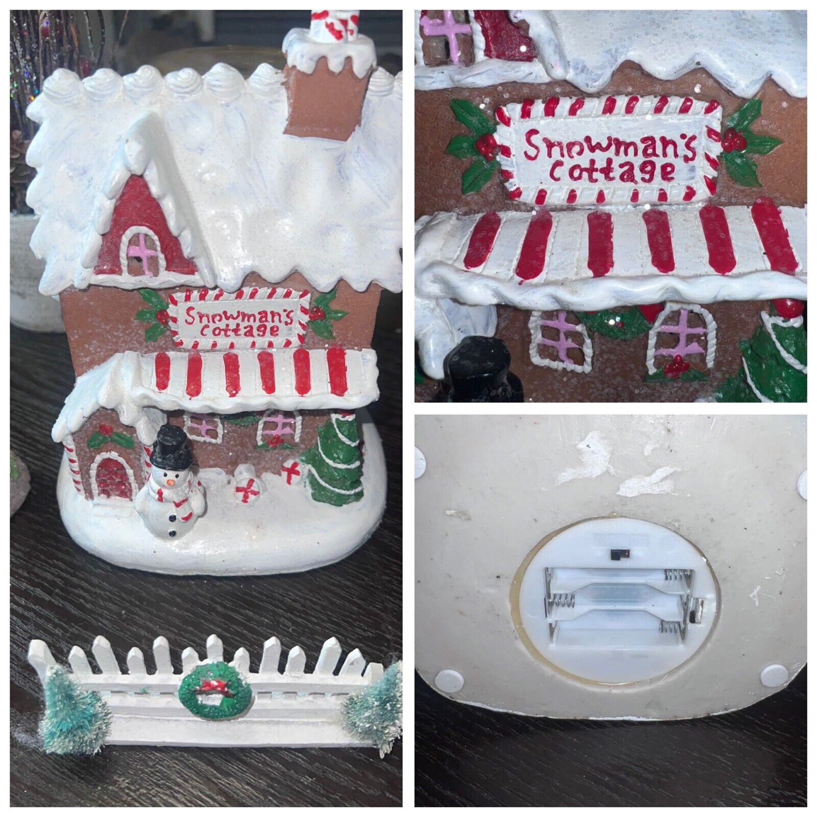 Bethany  Medium Snowman’s Cottage Batteries Operated Beautifully Designed [Used]