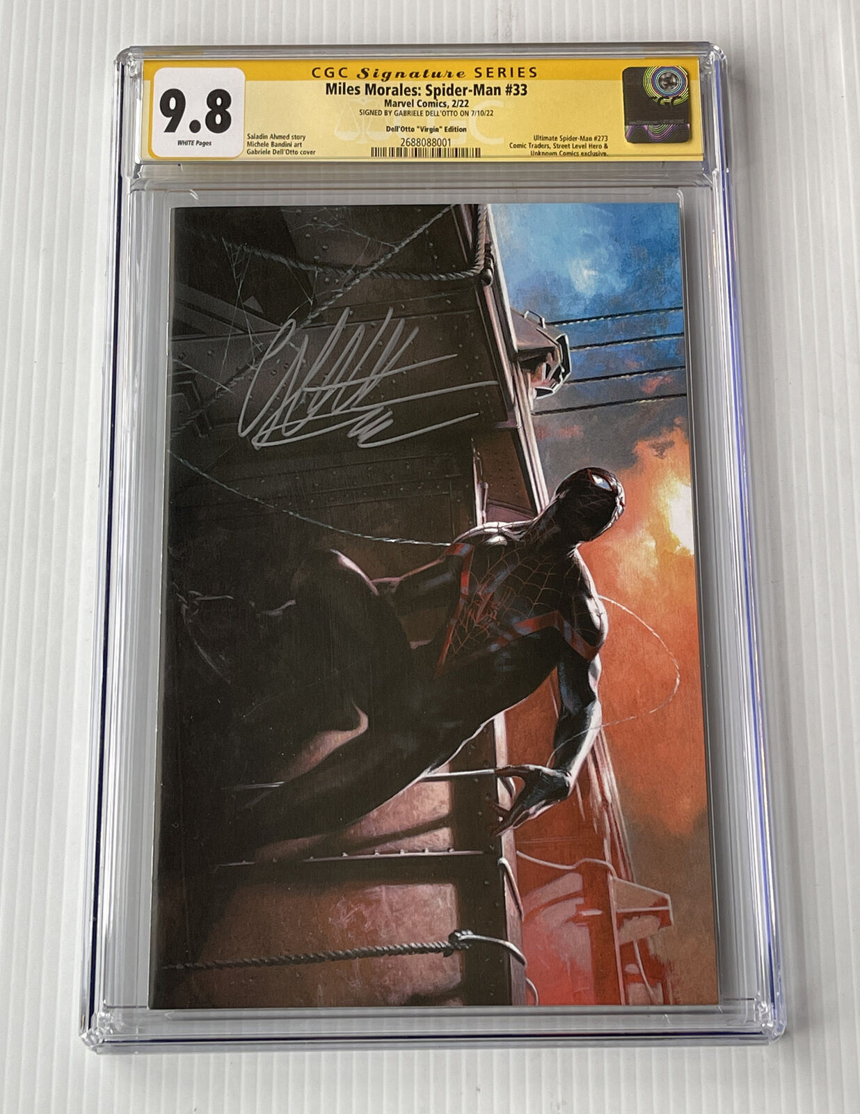 Gabriele Dell’Otto Signed Miles Morales Spider-Man  33 Marvel Comics CGC 9.8 A