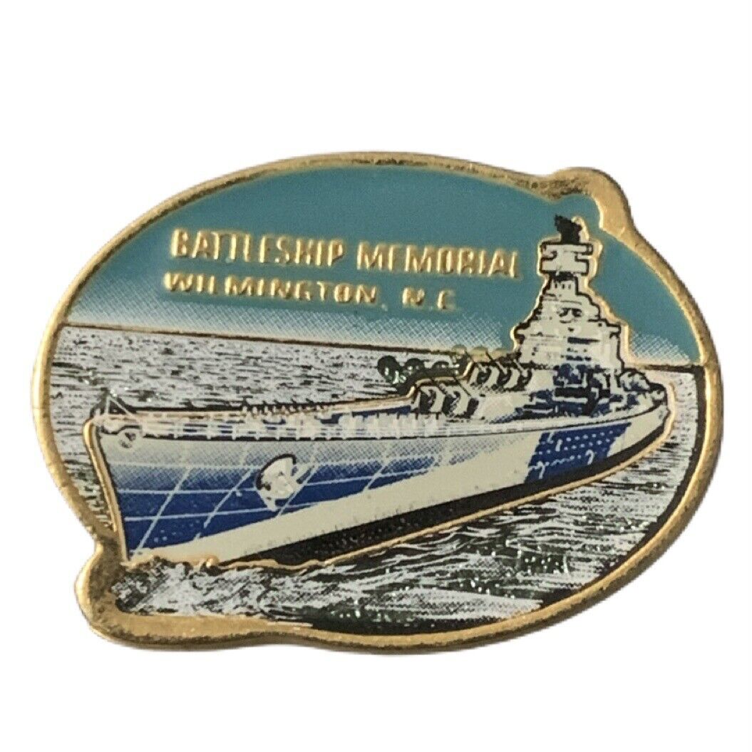 USS North Carolina Battleship Memorial Scenic Travel Souvenir Pin