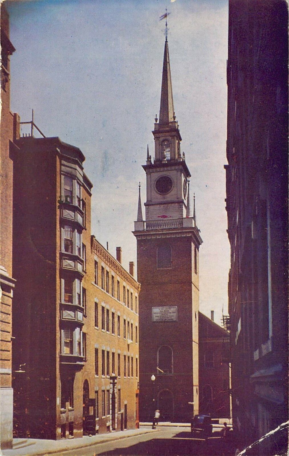 Old North Church Boston Massachusetts MA pm 1950 Postcard