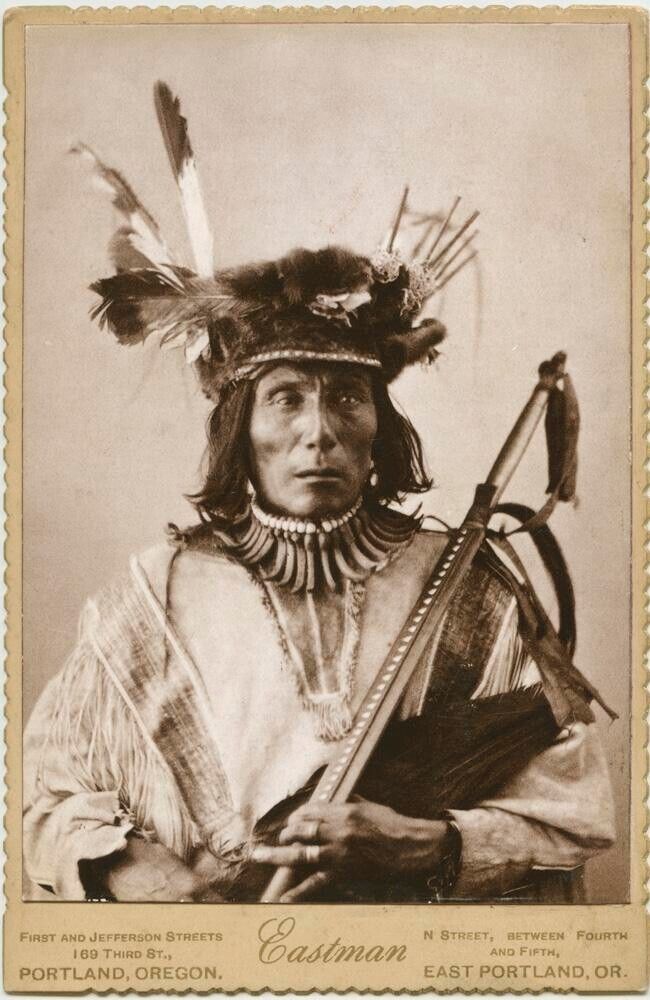 Native American Indian Soiux Red Hat  In Dakota Vintage 8 x 10  photo 1901