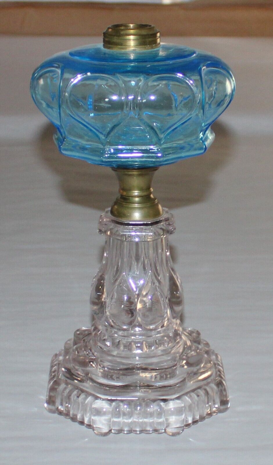 Antique Pride Oil Lamp Light Blue / Clear 12-1/2\