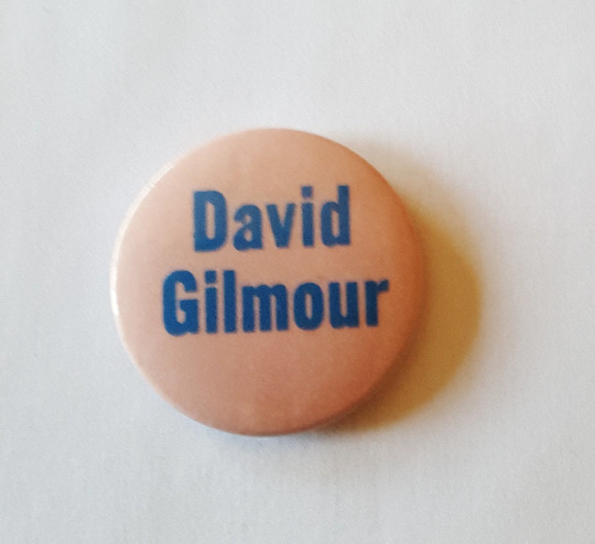 DAVID GILMOUR Pinback Button Badge Rare 1984 About Face Vintage Pink Floyd CBS