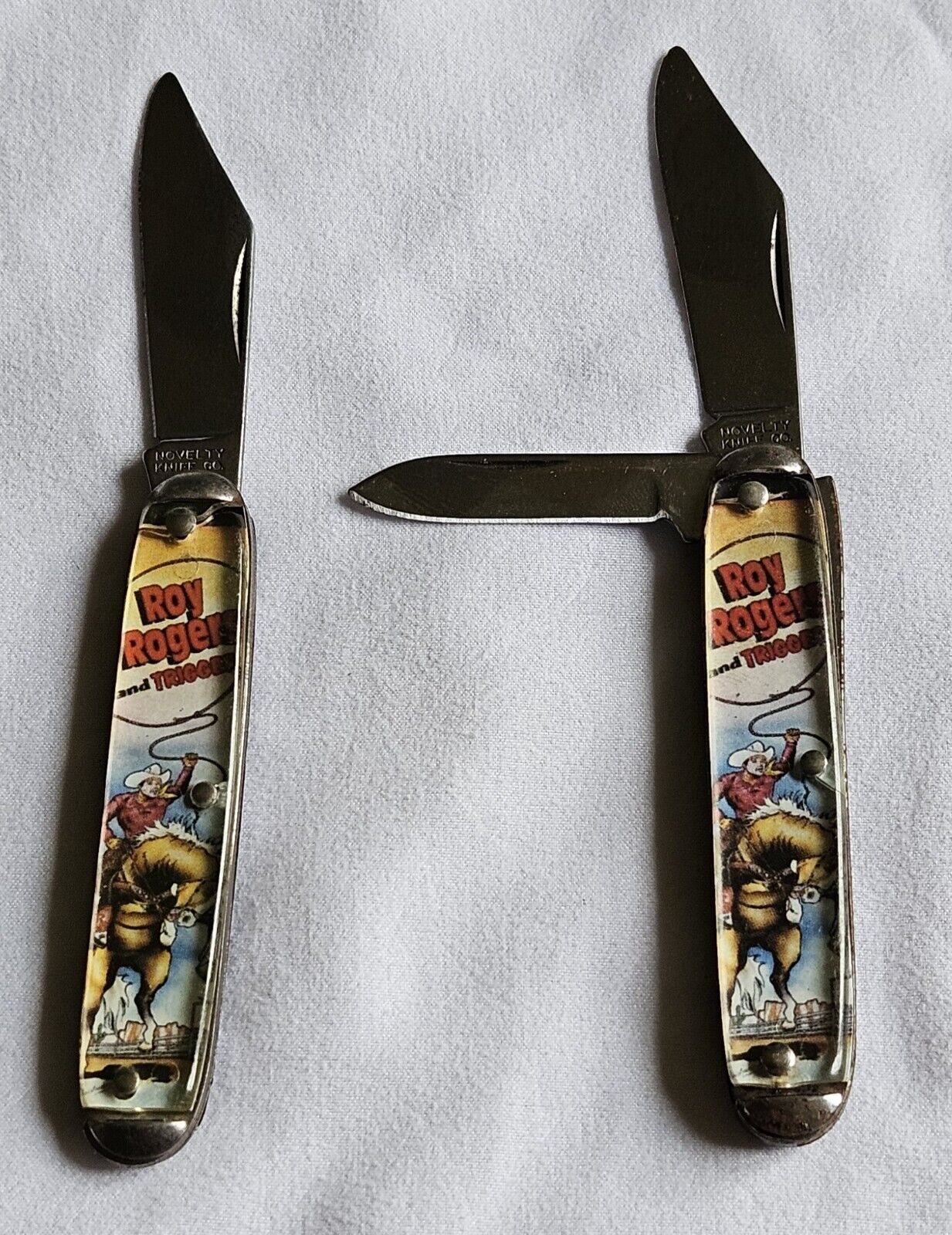 NOVELTY KNIFE CO USA Roy Rogers & Trigger Vintage Pocket Knife (2)