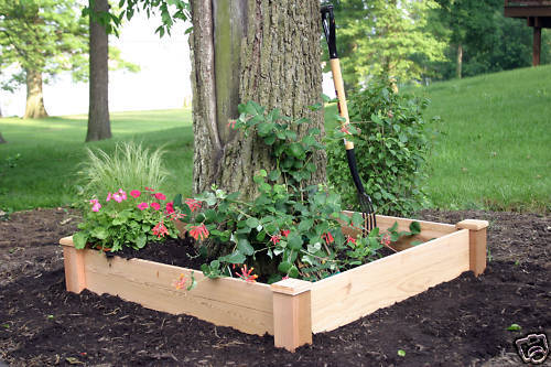 New 4 x 4 Cedar Raised Planter, Flower Bed Garden