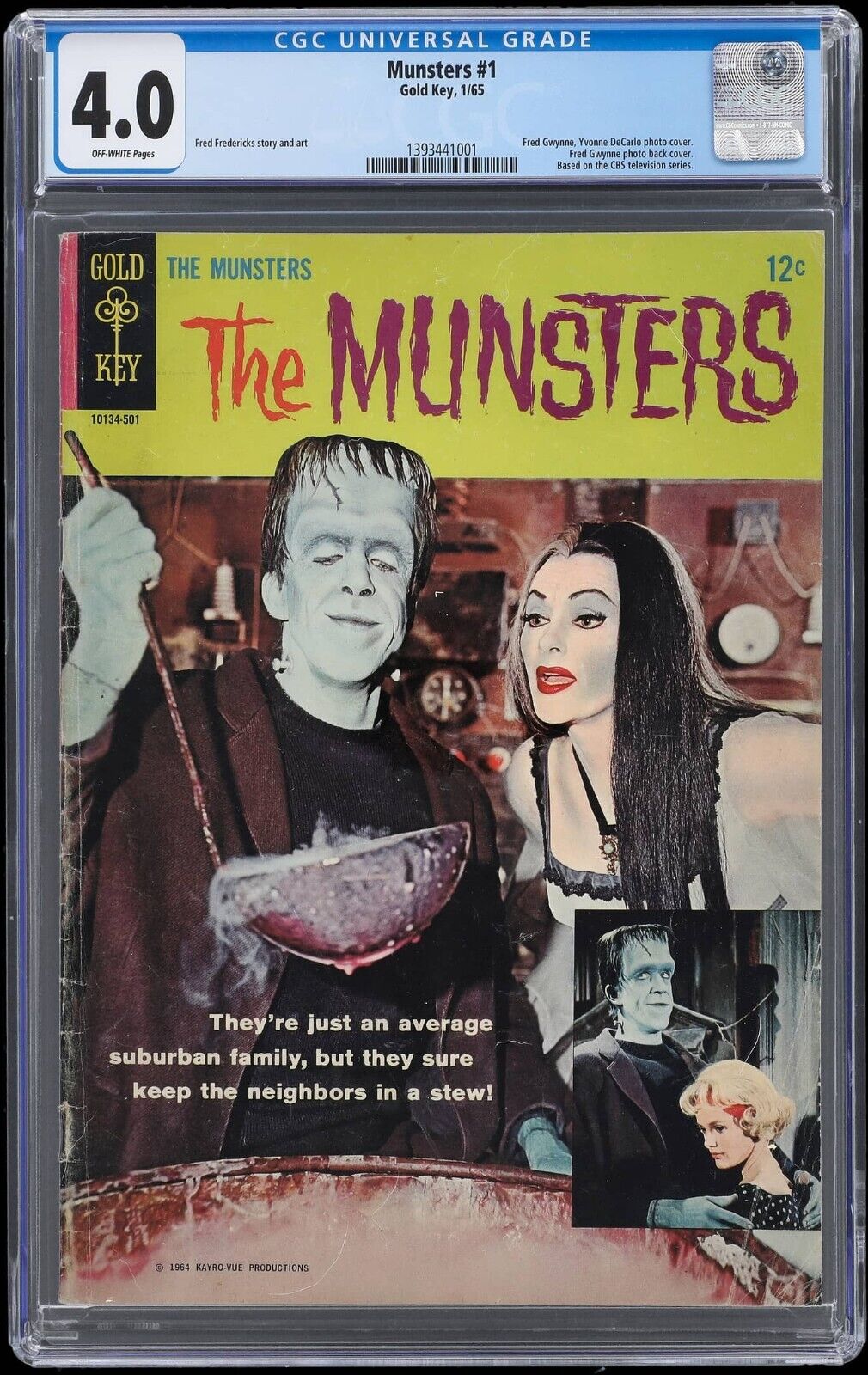 1965 Gold Key The Munsters #1 CGC 4.0 Based on the CBS Television Series