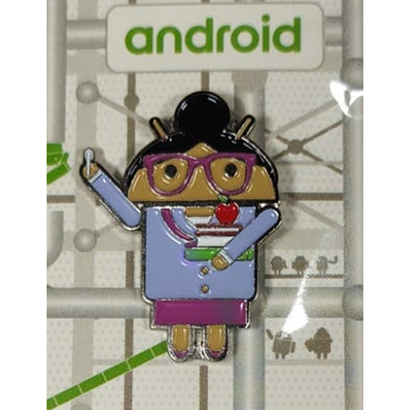 2018 Google Android MWC Limited Edition Enamel Lapel Pin Teacher