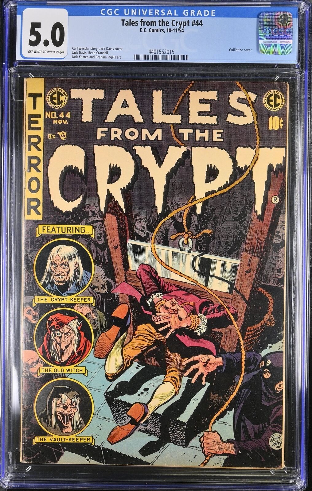 Tales From The Crypt #44 CGC VG/FN 5.0 Jack Davis Art Pre-Code Horror