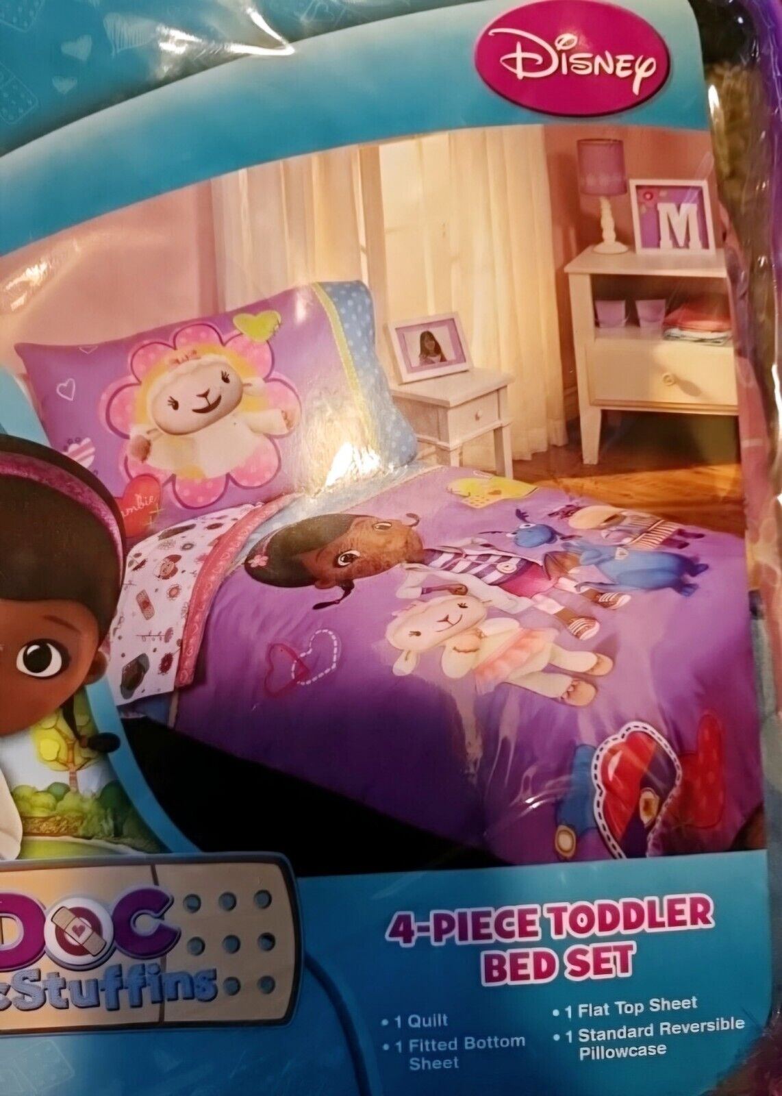 Disney Doc McStuffins Sheet Comforter  Set With Case Toddler Crib Bed Reversible