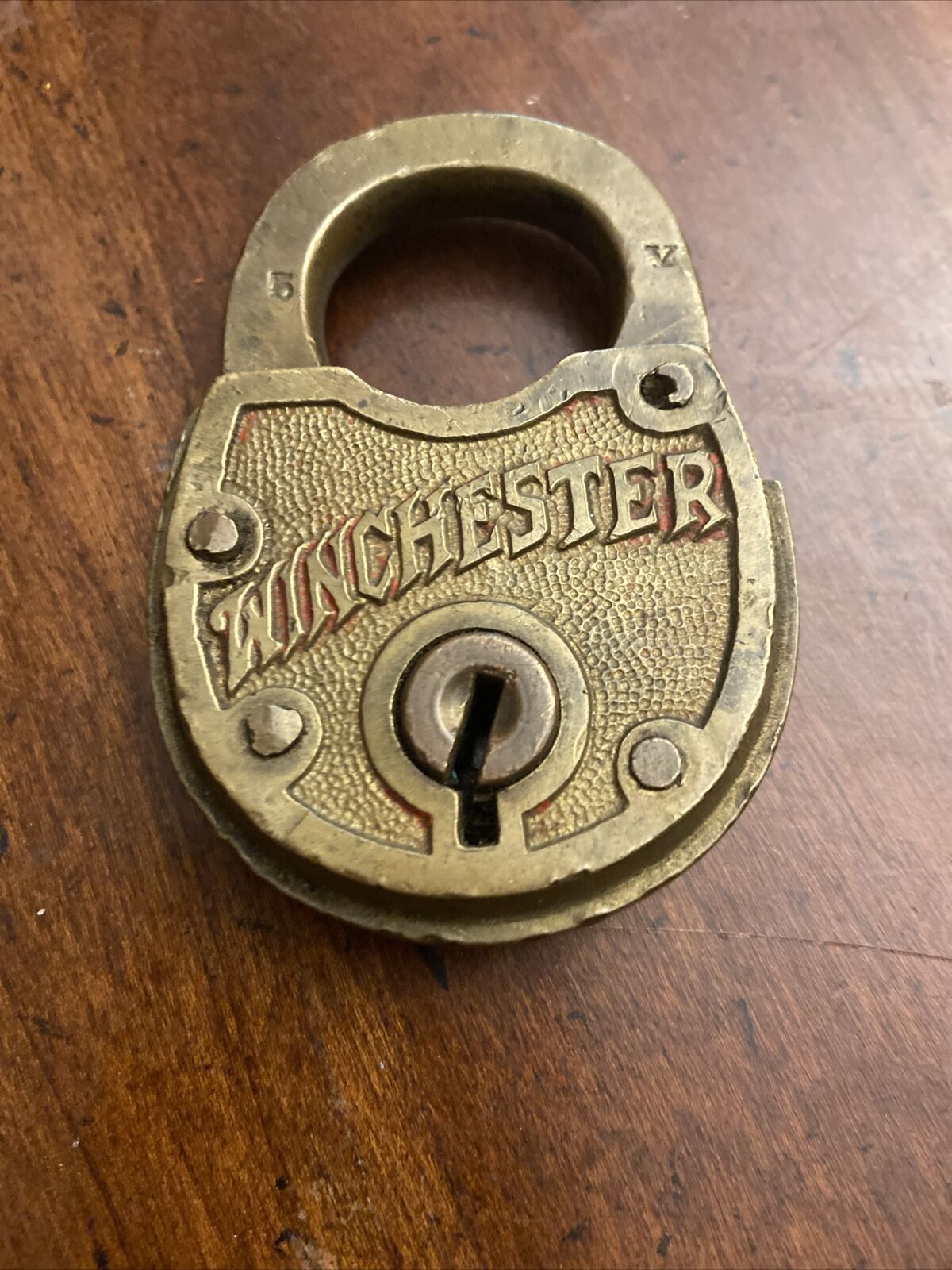 Vintage Winchester Brass Padlock Lock - No Key