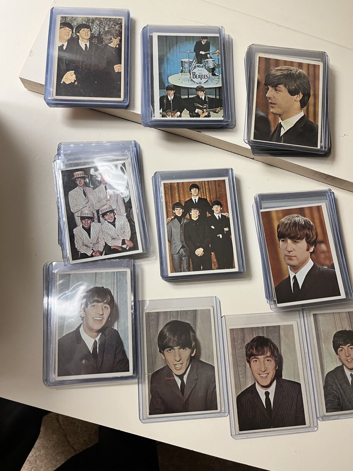 1964 TOPPS BEATLES COLOR SERIES NEAR COMPLETE 59/64 CARD SET VG+++ To EX+\\-