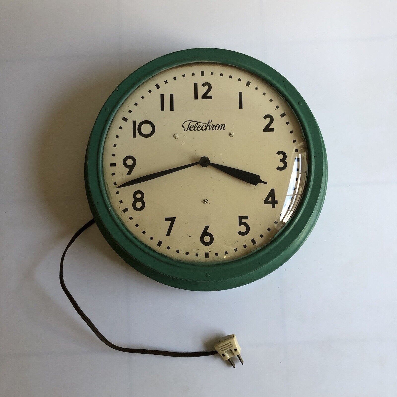 Works Vintage Warren Telechron Co. Wall Clock School Office Industrial