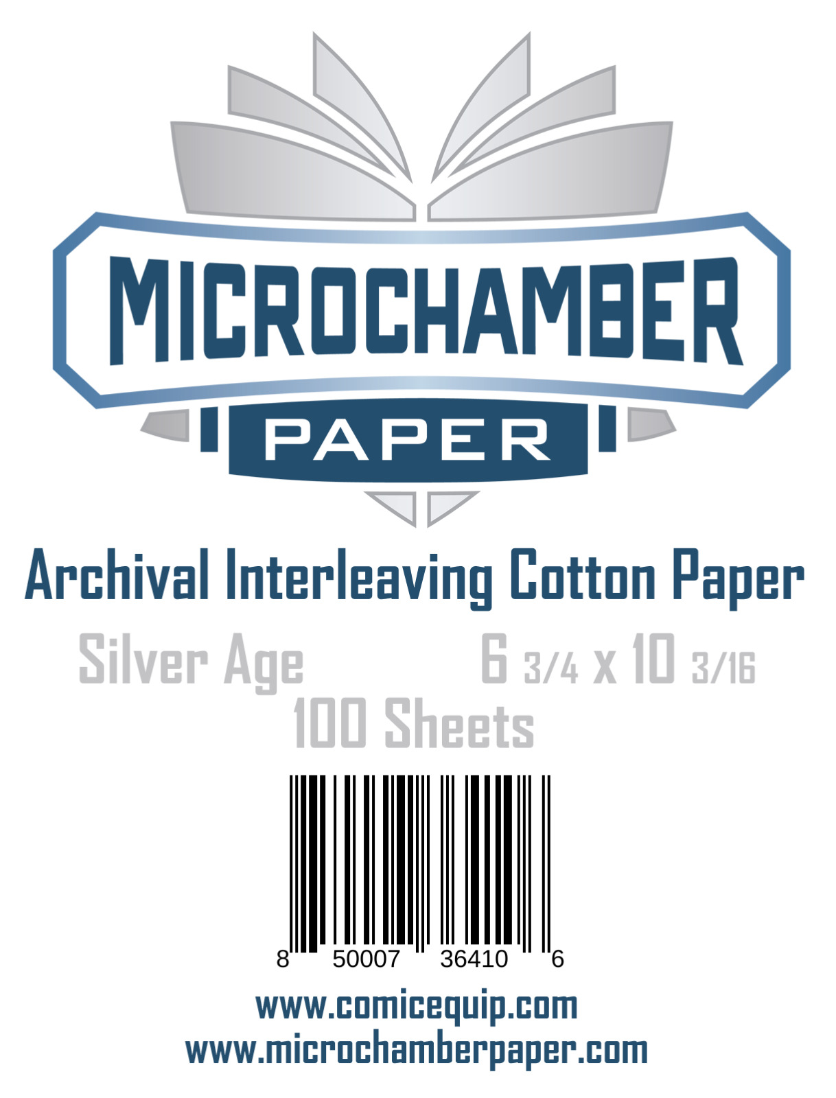 MicroChamber Paper Silver Size 100 Sheets 6-3/4
