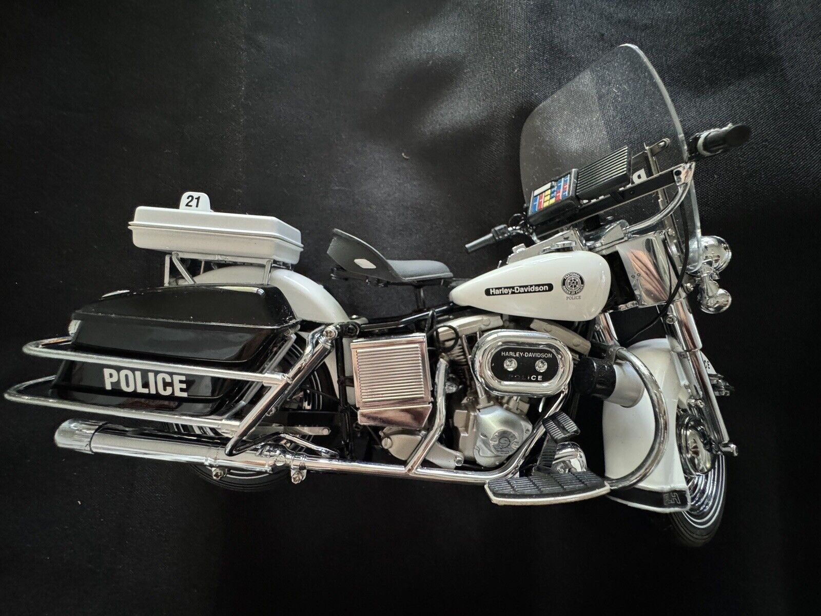 Franklin Mint HARLEY DAVIDSON Panhead Police Motorcycle • 1:10 • RARE