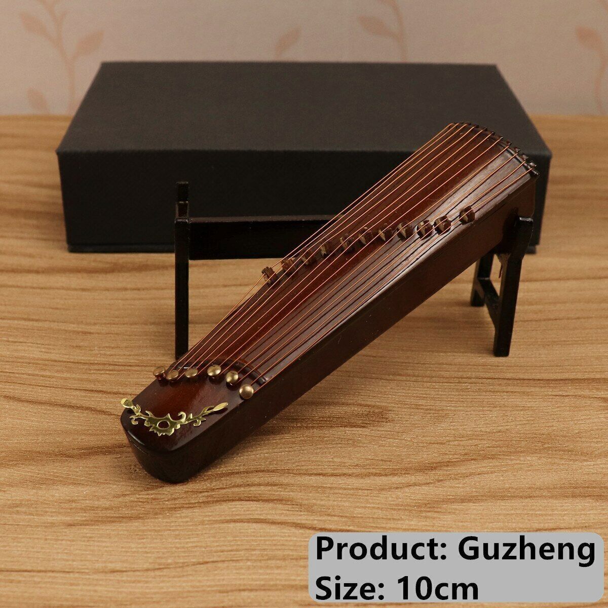Chinese Traditional Miniature Guzheng Pipa Model Case Mini Musical Instrument