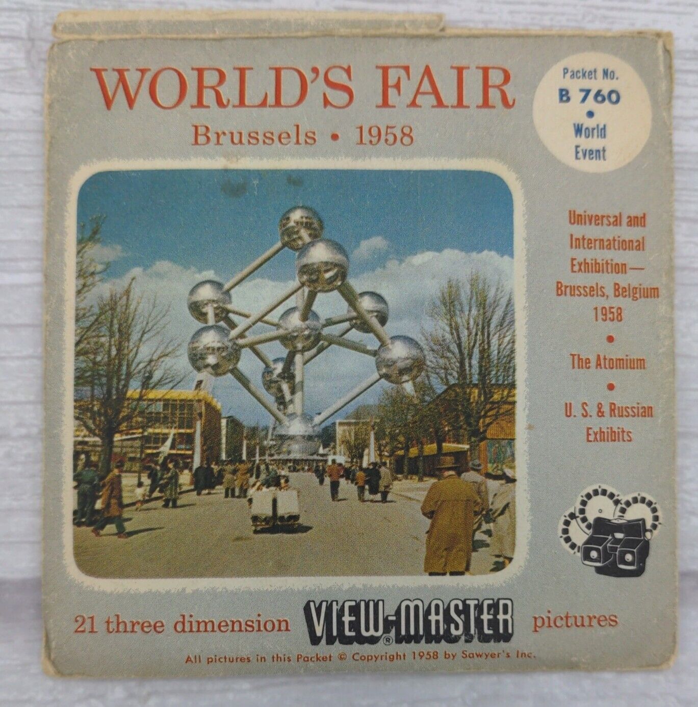 View-Master WORLD\'S FAIR Brussels 1958 - B760 - 3 Reel Set 