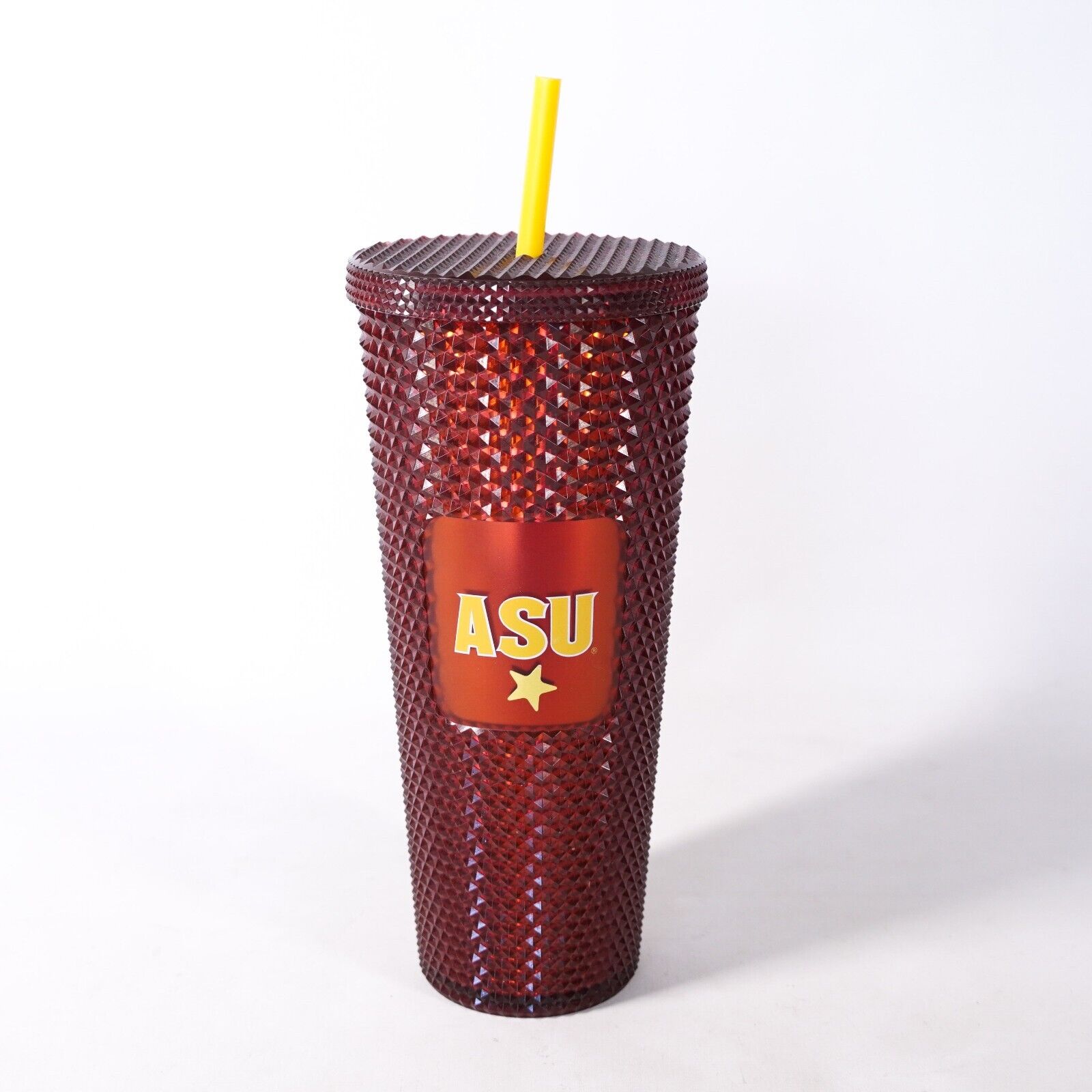 Starbucks Arizona State University ASU Maroon Gold Studded Cold Cup Tumbler 24oz