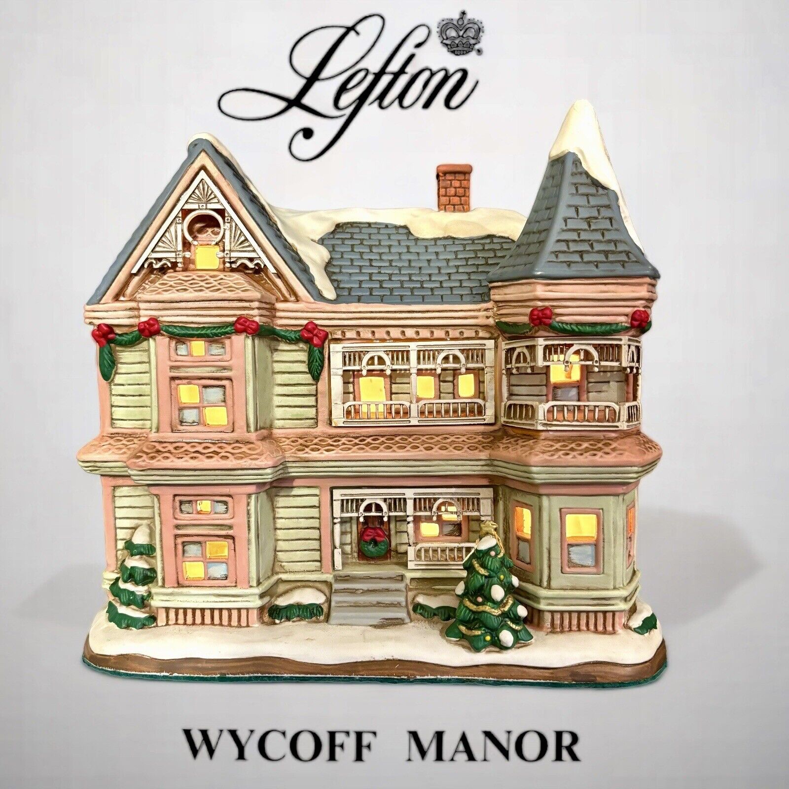 Vtg Limited Edition Lefton Colonial Village Wycoff Manor 1995 Numbered 2977/5500